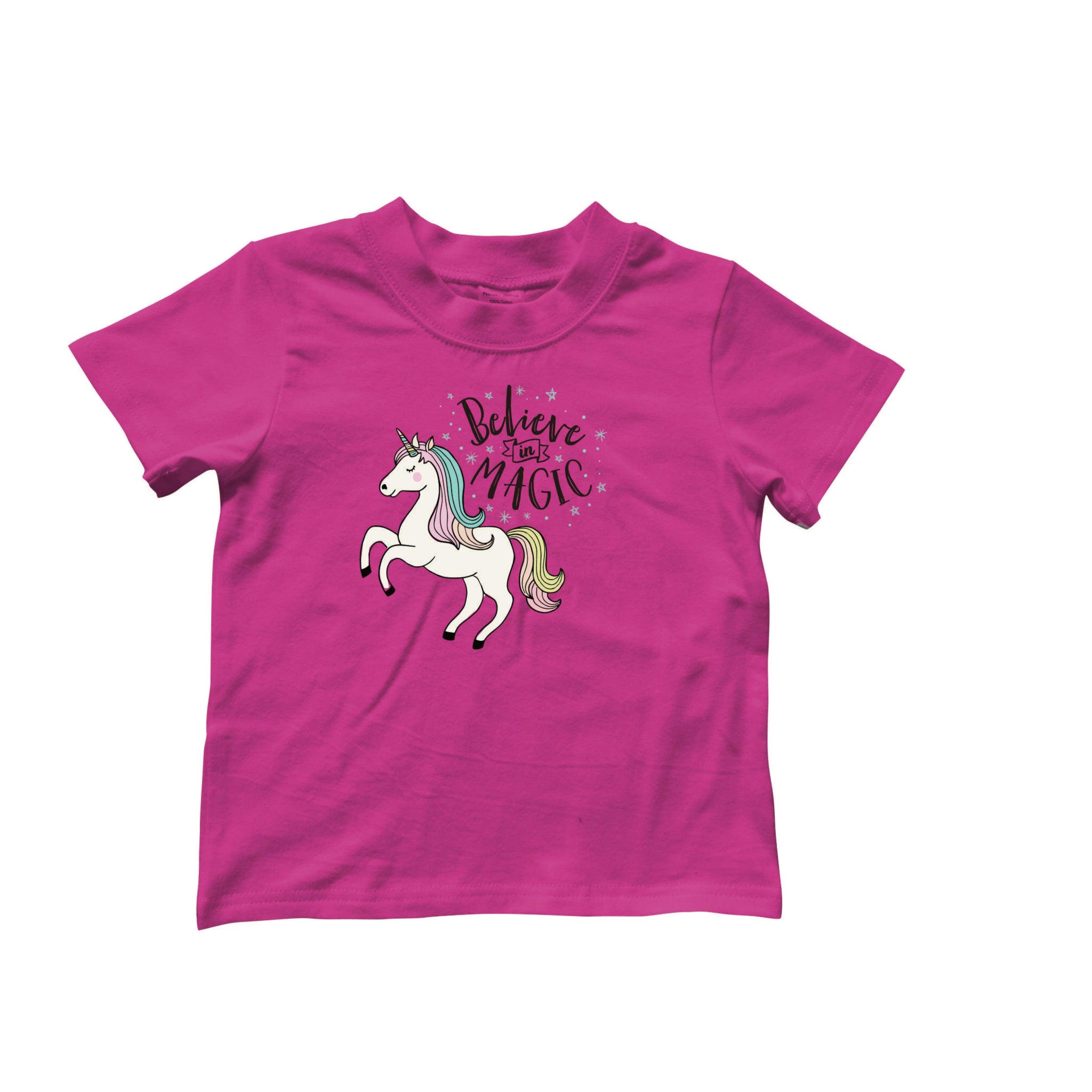 Believe in Magic Hot Pink Crew Neck T-Shirt XL