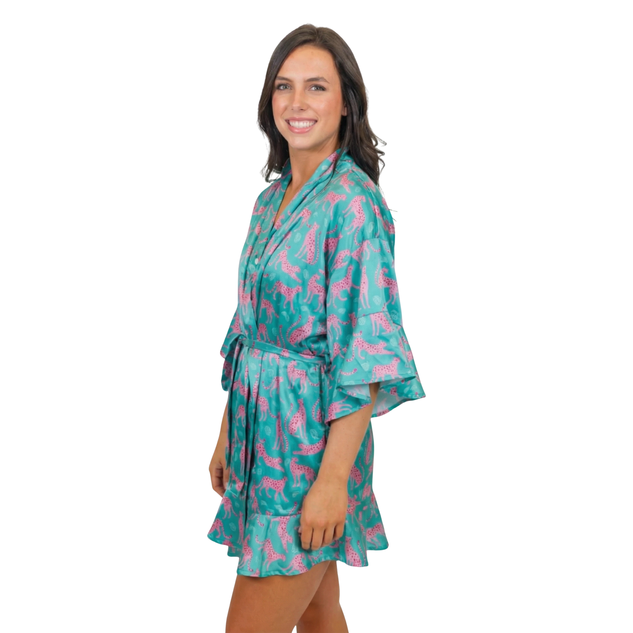 See Ya Cheetah Satin Robe - Luxe Animal Print Sleepwear