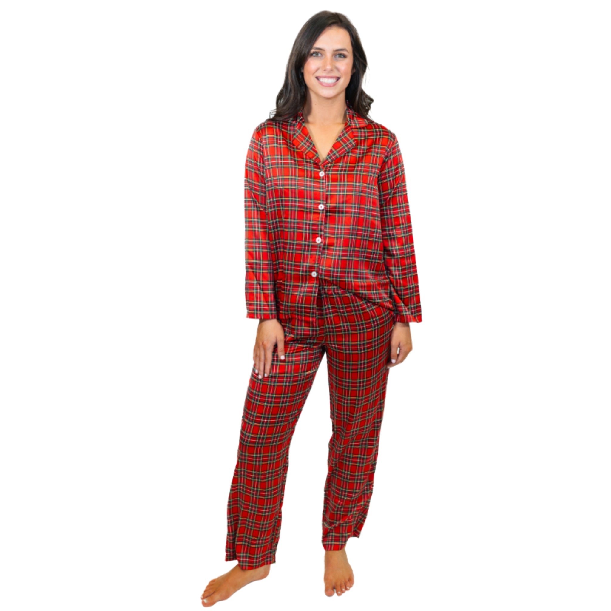 In for Winter Satin Pajama Long Sleeve Set
