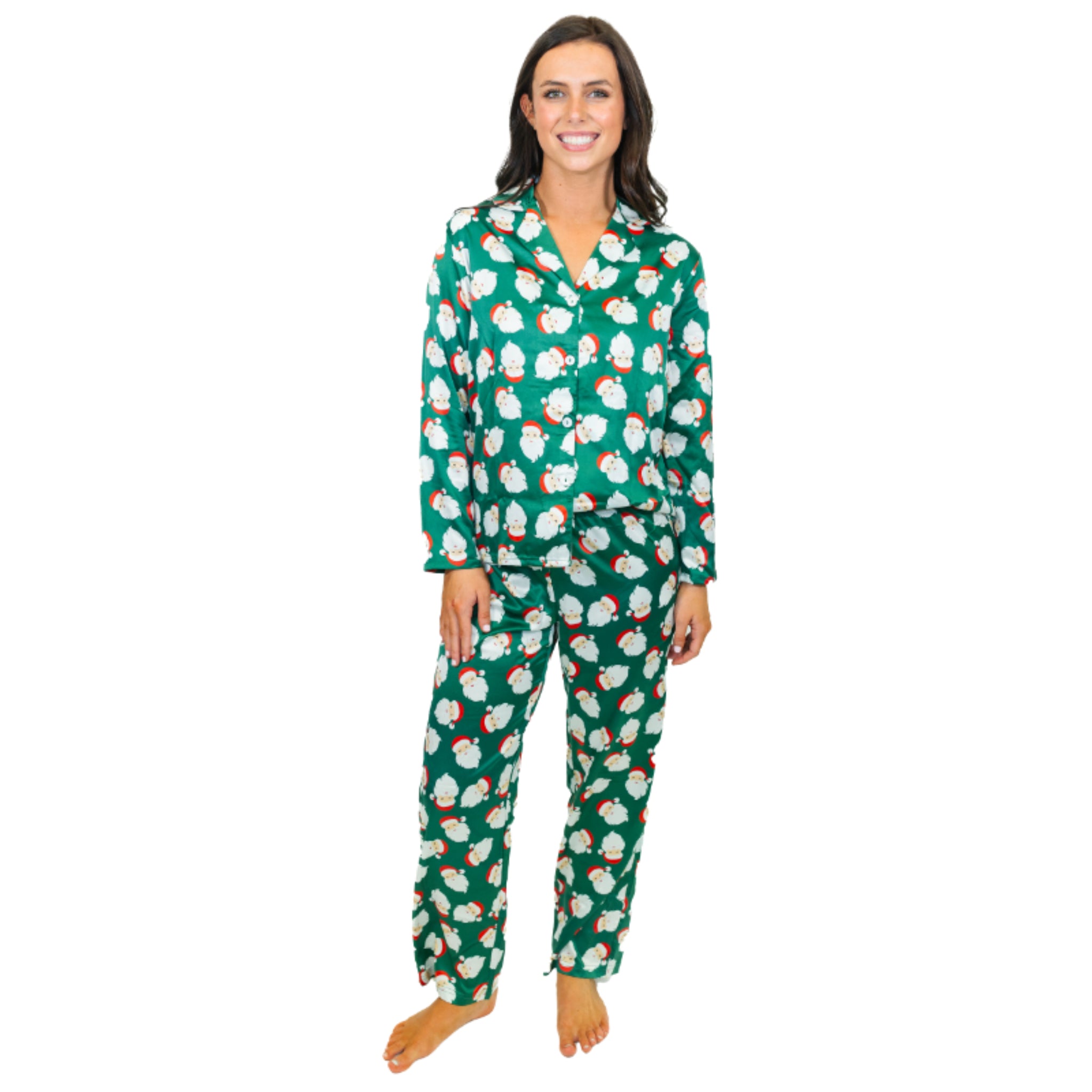 Good Tidings Satin Pajama Long Sleeve Set