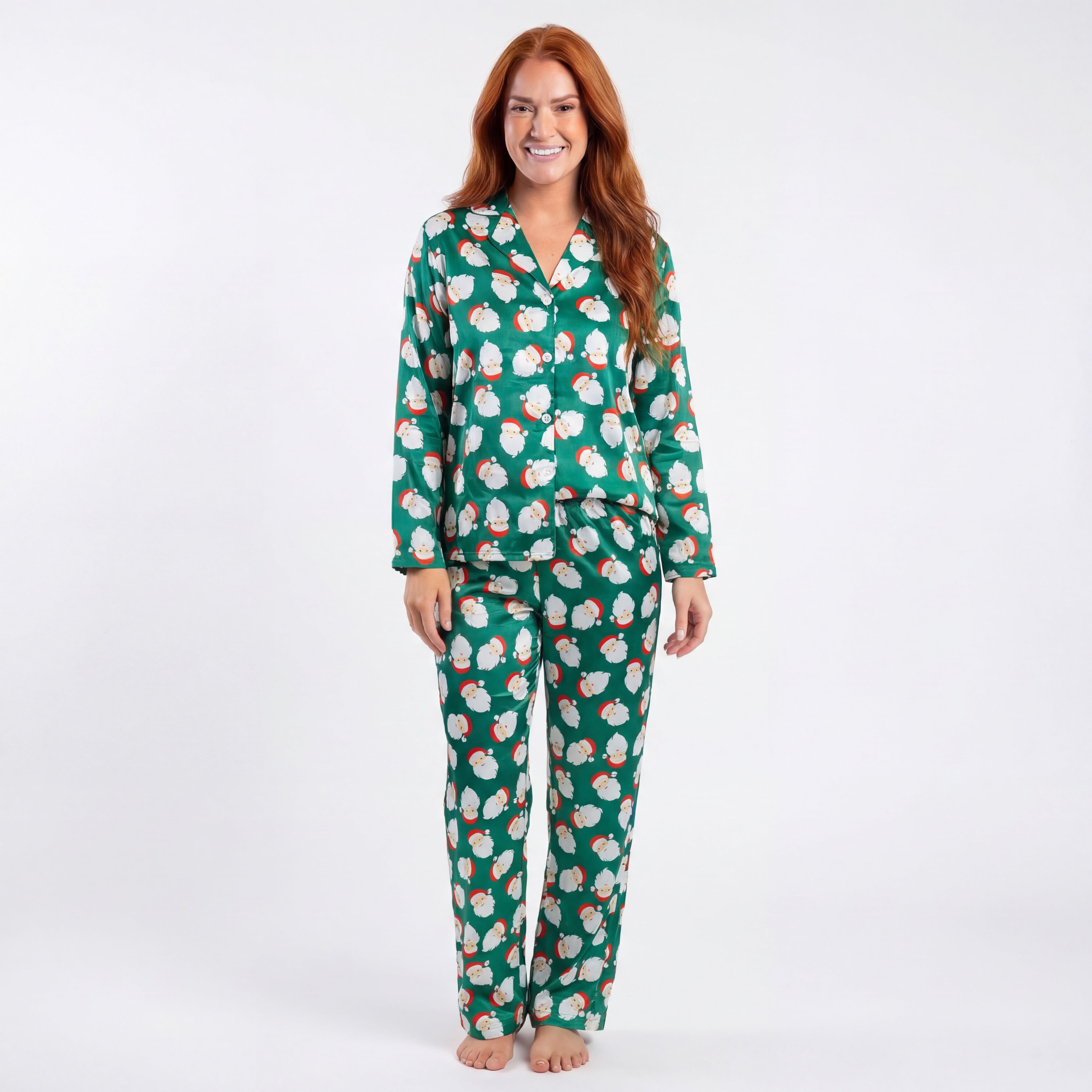 Good Tidings Satin Pajama Long Sleeve Set