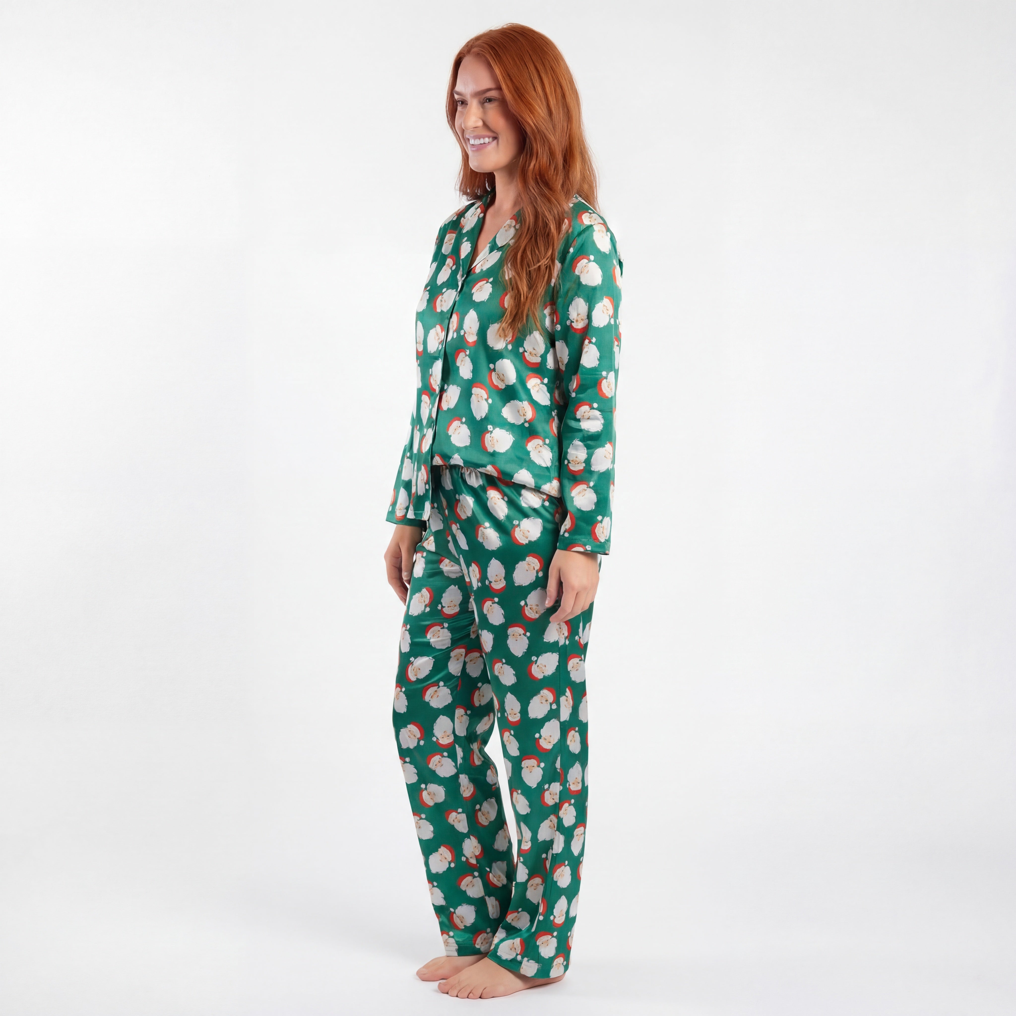 Good Tidings Satin Pajama Long Sleeve Set