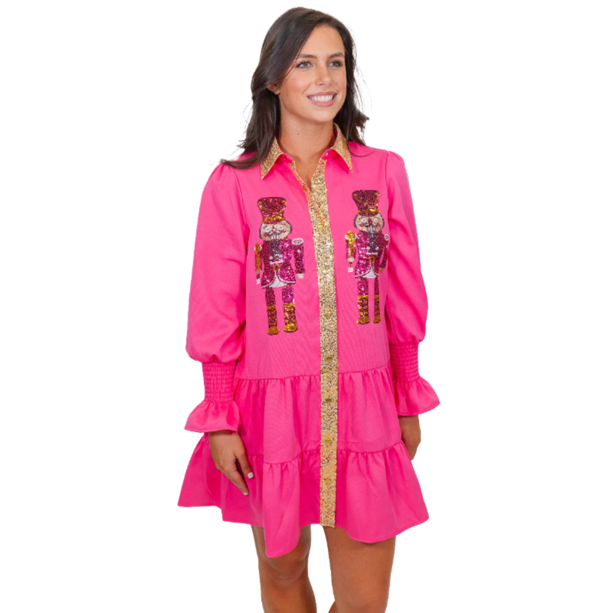 Nutcracker Button Down Dress S