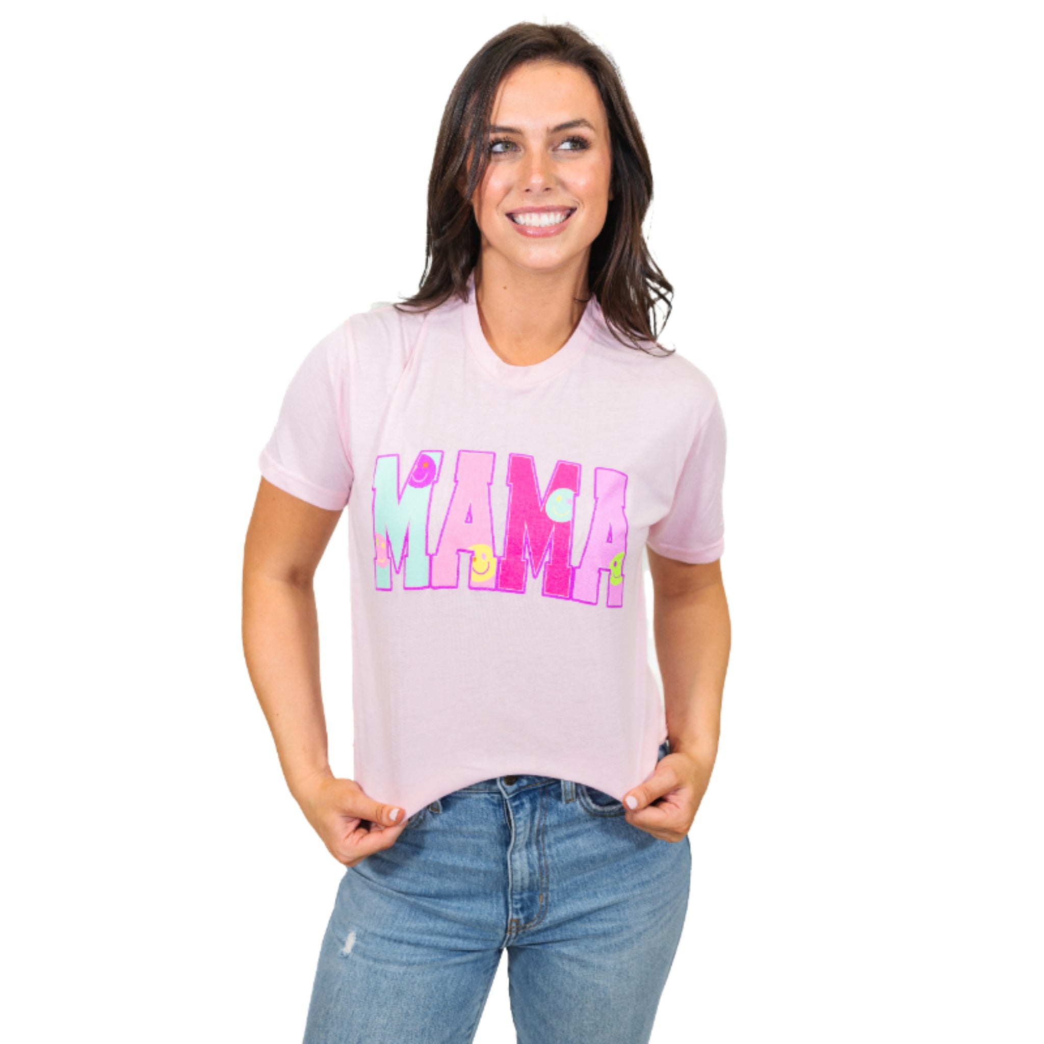 Happy Mama Crew Neck T-Shirt