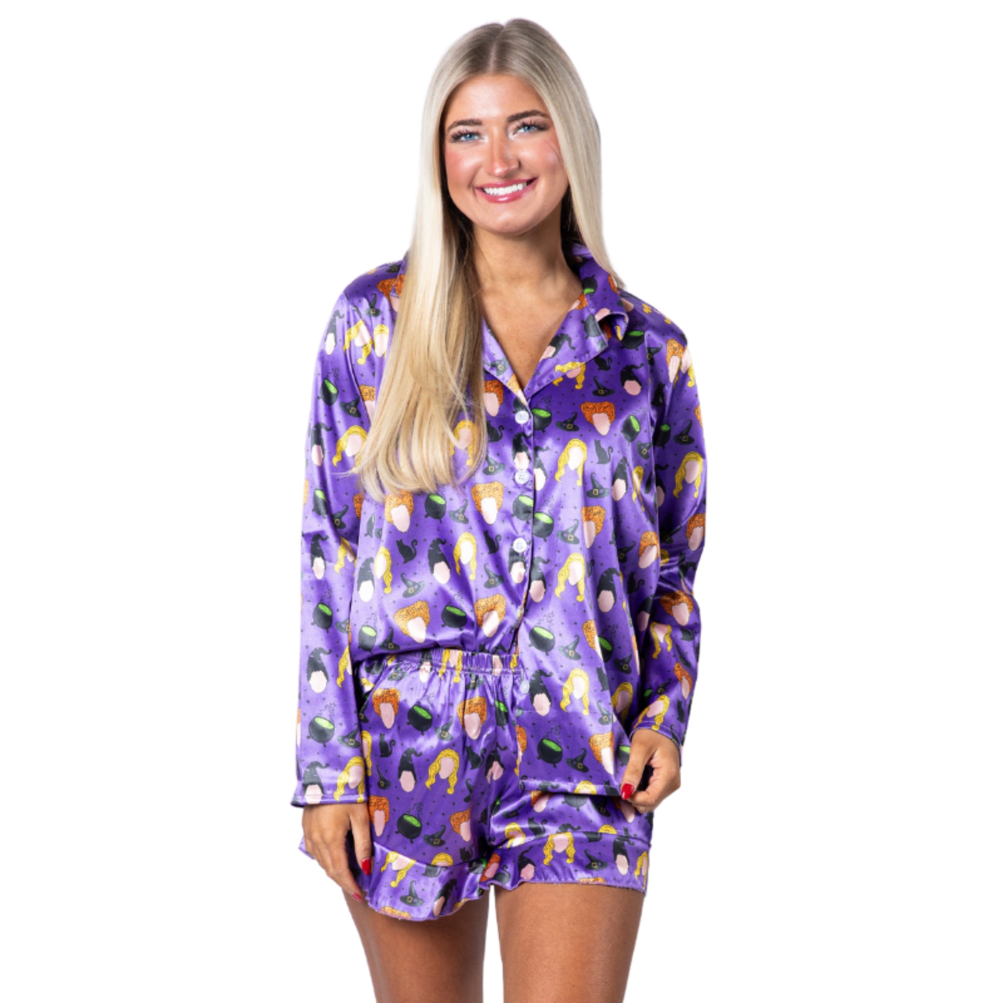 I Smell Children Satin Pajama Long Sleeve Short Set