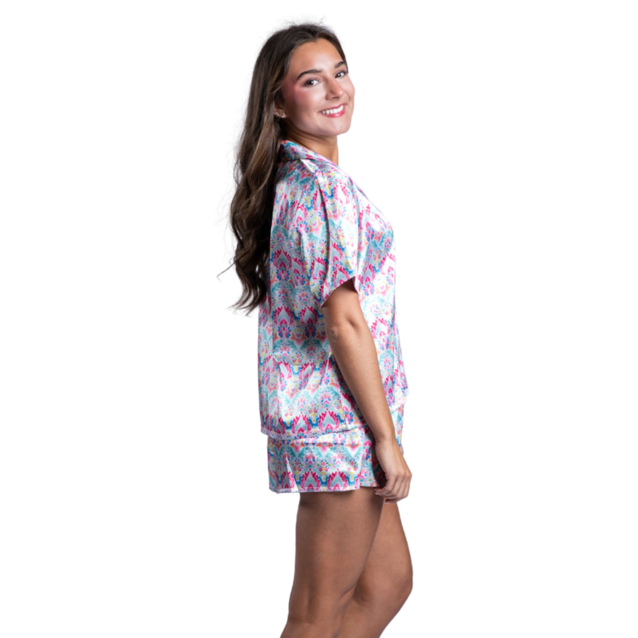 Penelope Satin Pajama Short Set S