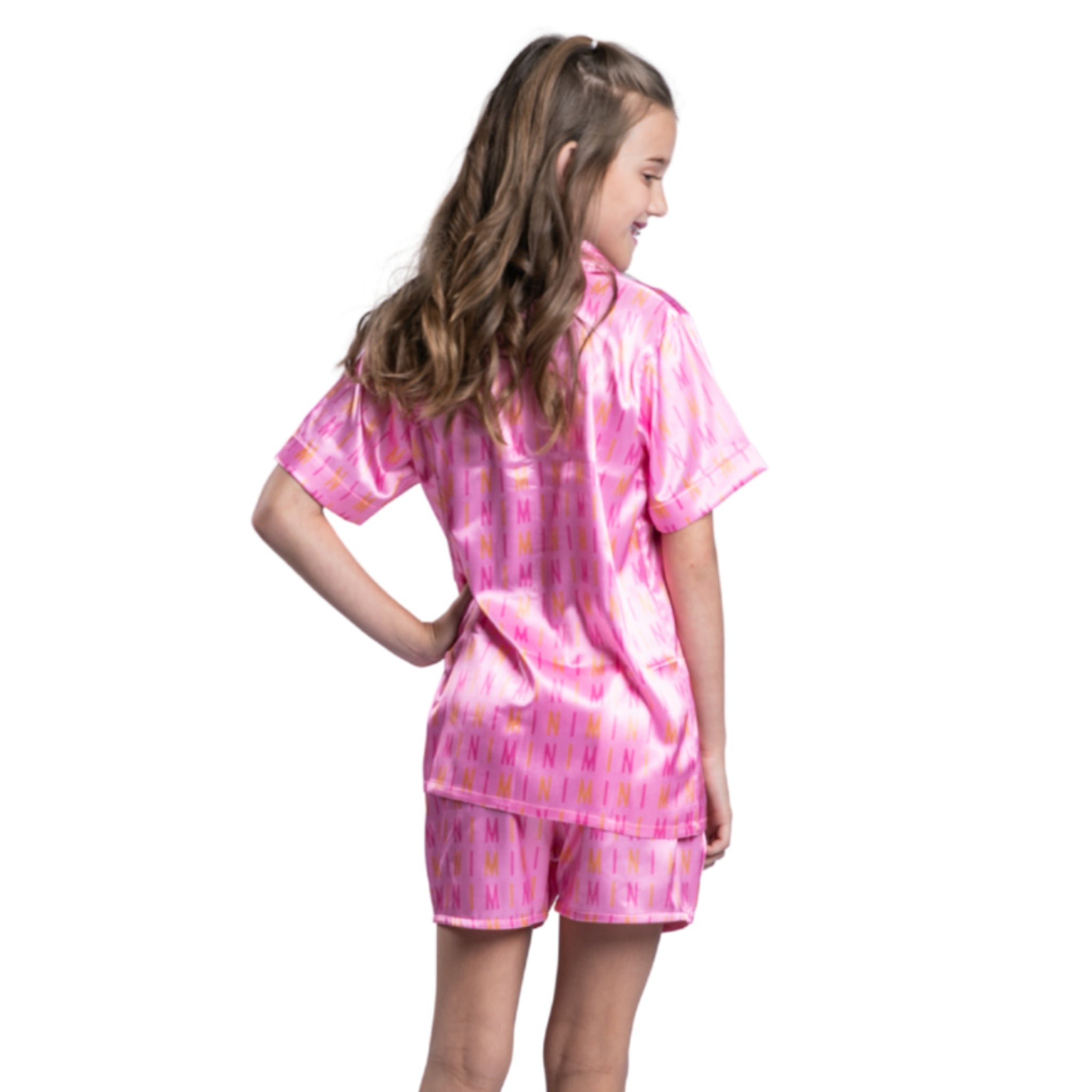 Kids Mini Satin Pajama Short Set S