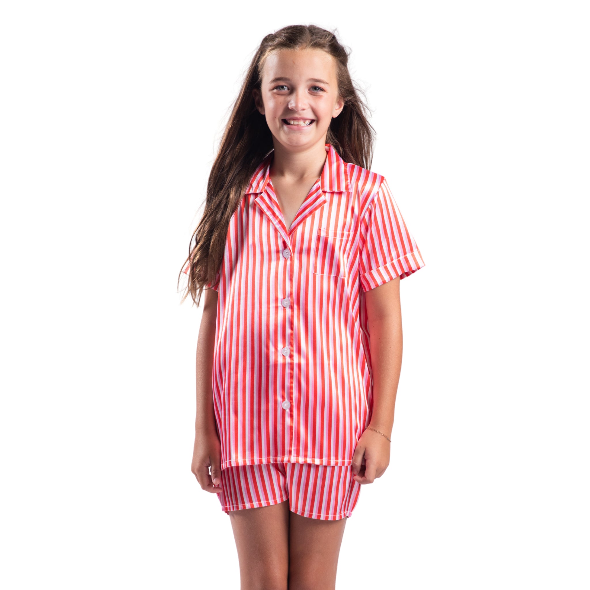 Kids Fine Line Pajama Short Set S
