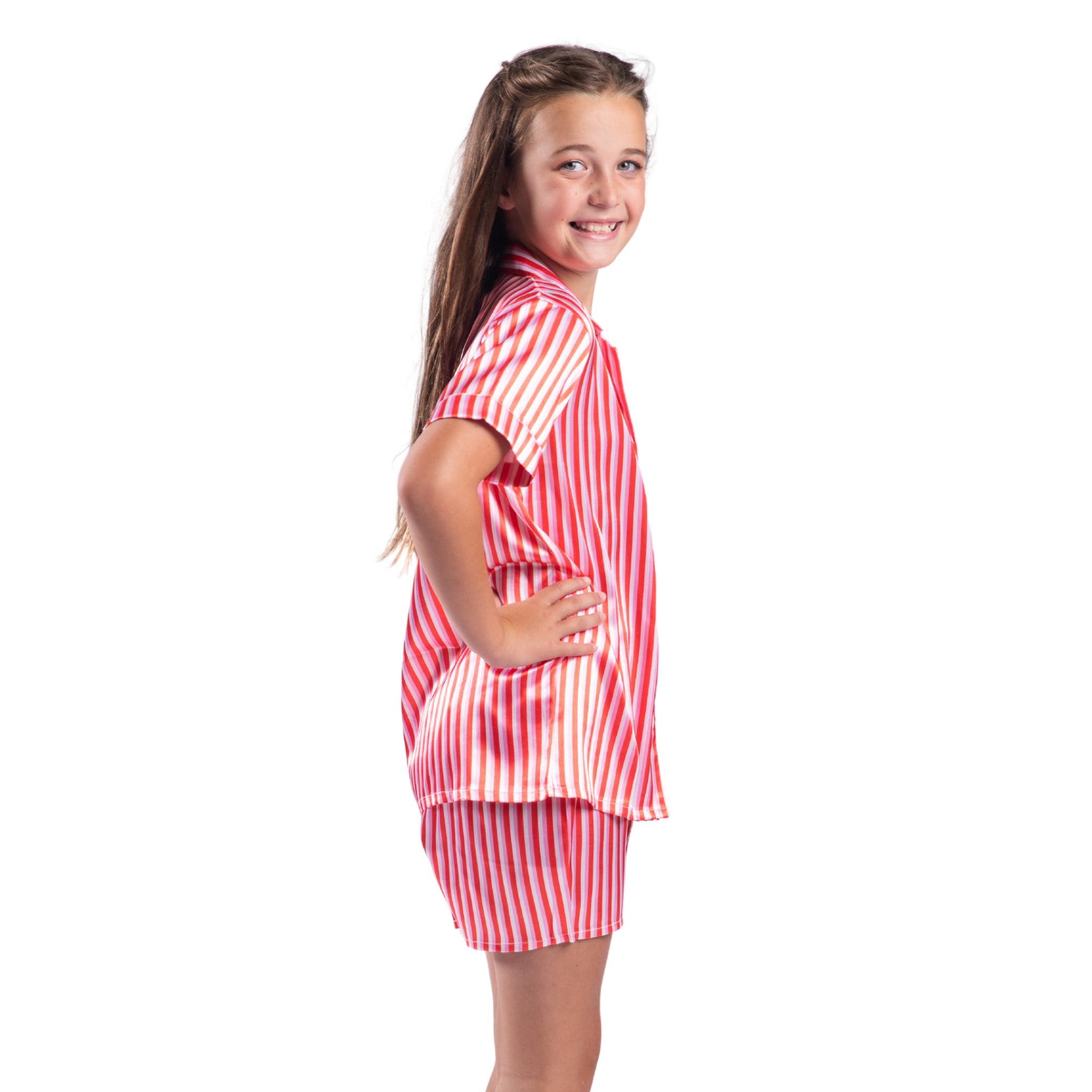 Kids Fine Line Pajama Short Set S