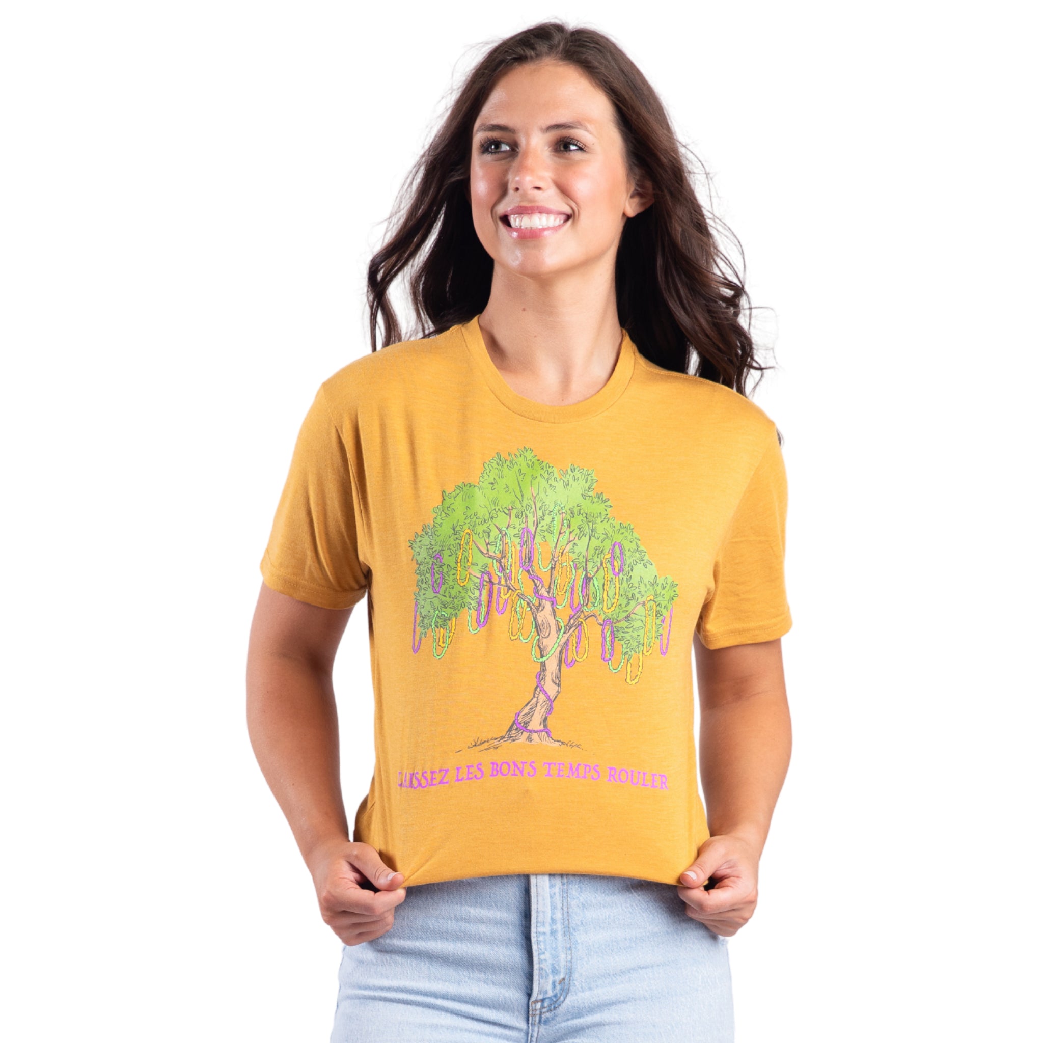 Mardi Gras Bead Tree T-Shirt S