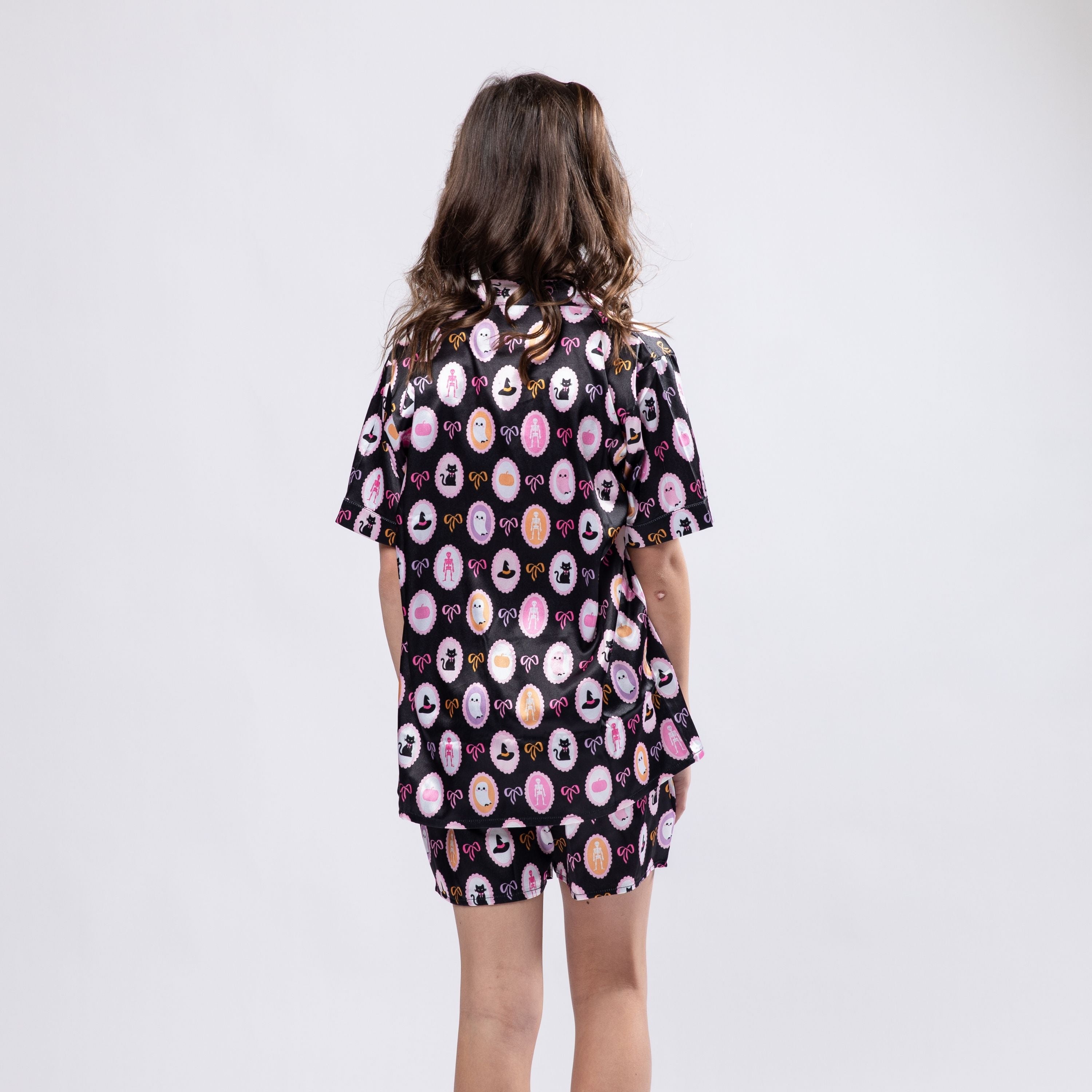 Kids Fab-boo-lous Satin Pajama Short Set S