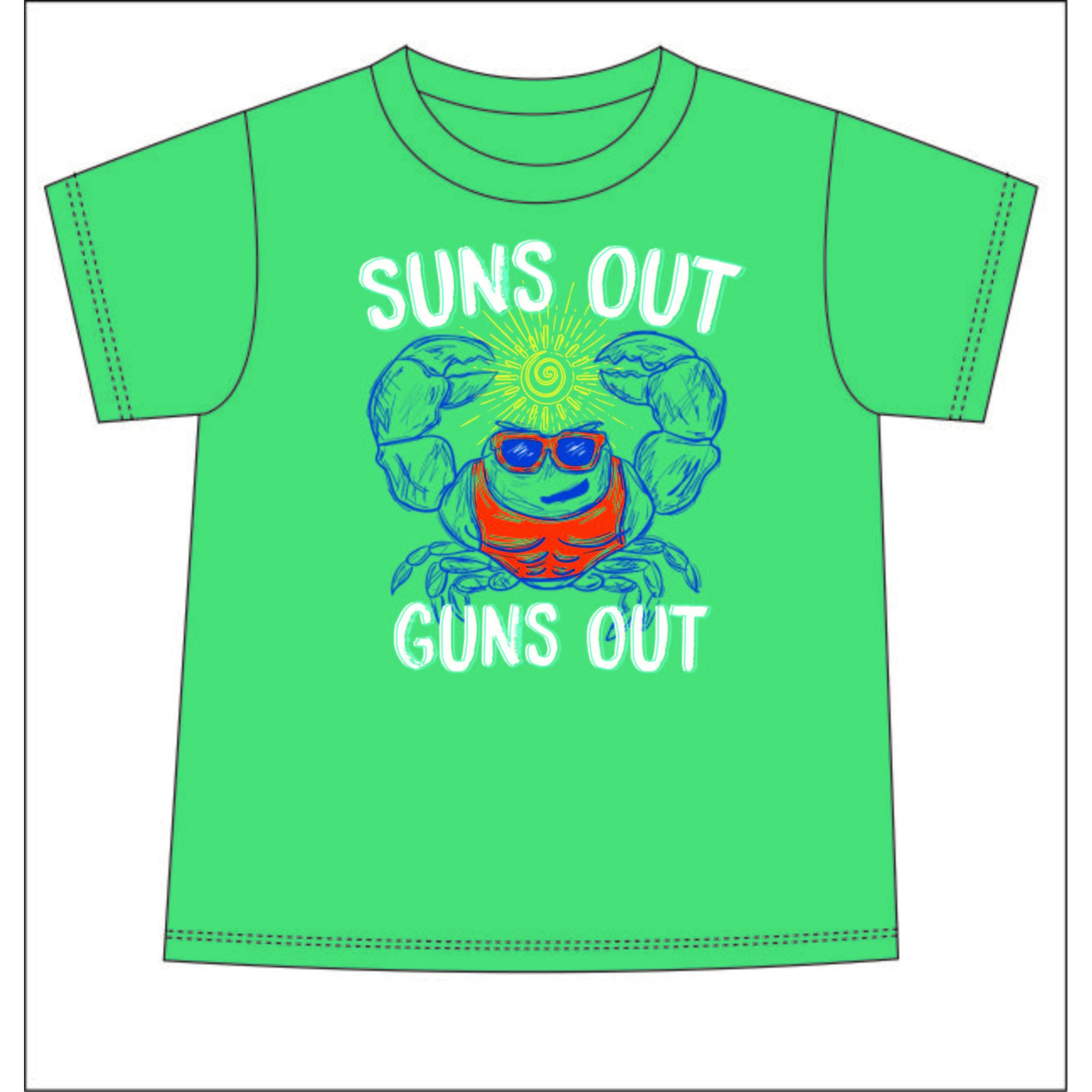 Kids Suns Out Guns Out T-Shirt XL