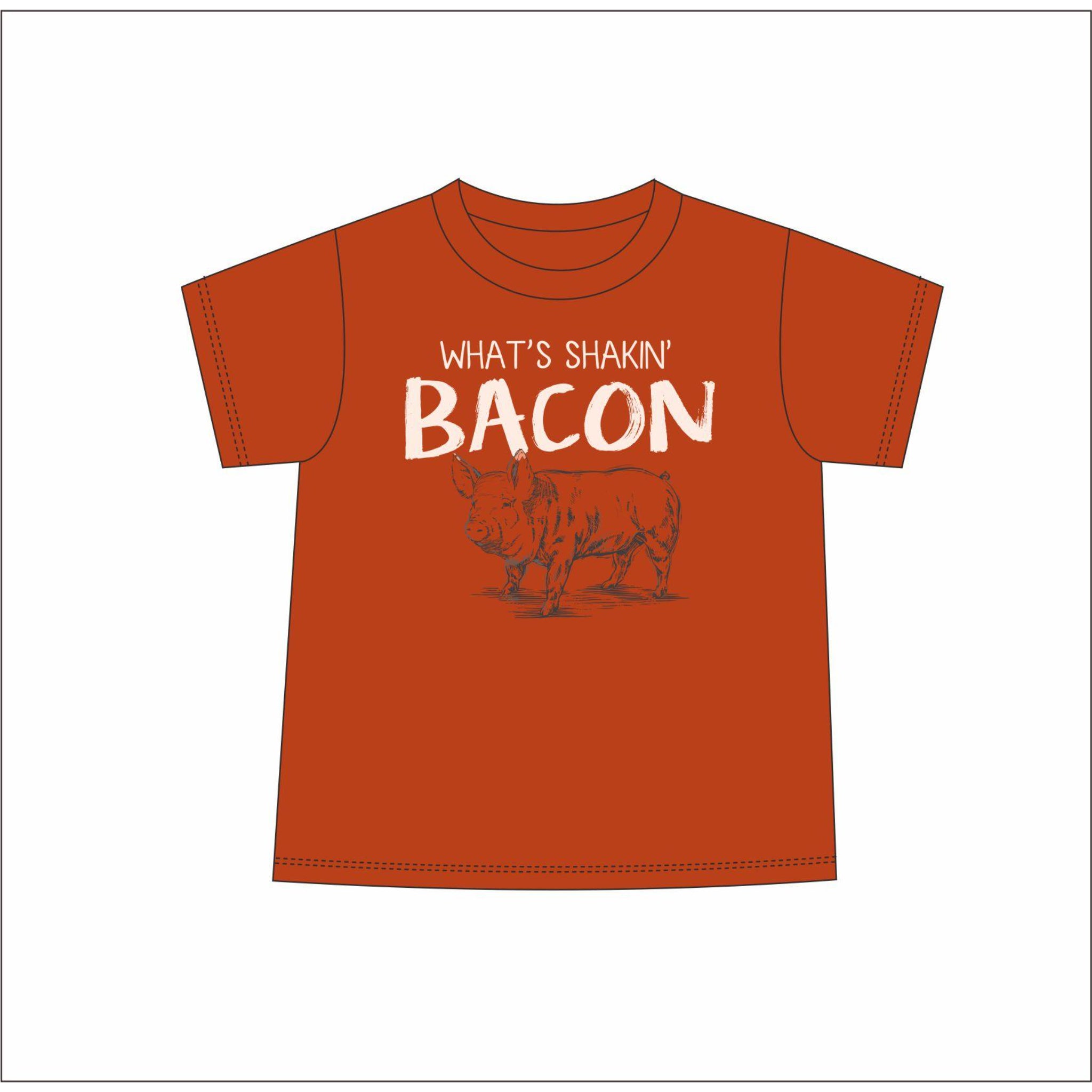 Kids What's Shakin' Bacon Crew Neck T-Shirt S
