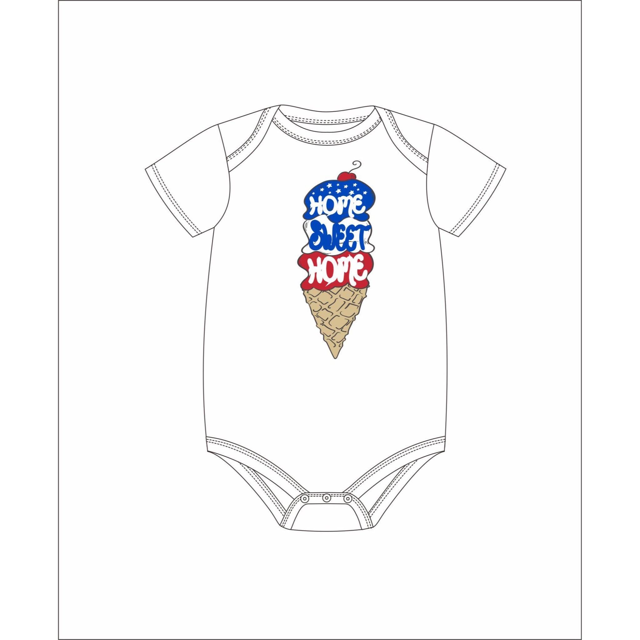Kids Home Sweet Home Baby Onesie NB