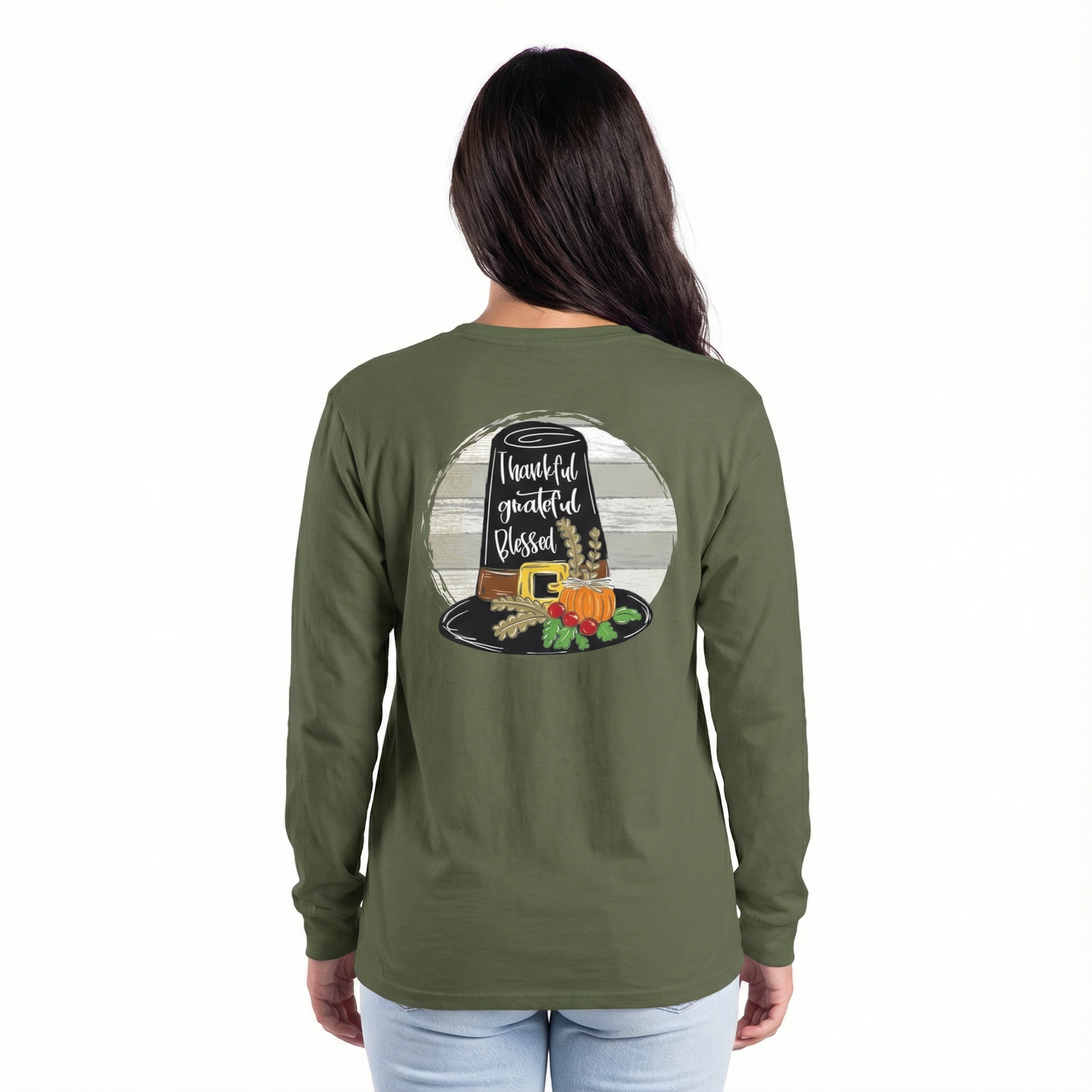 Thankful Grateful Blessed Long Sleeve T-Shirt