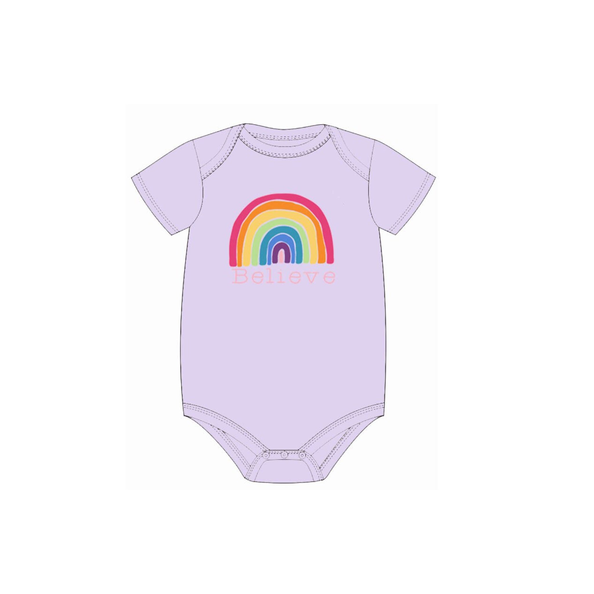 Kids Believe Rainbow Baby Onesie NB