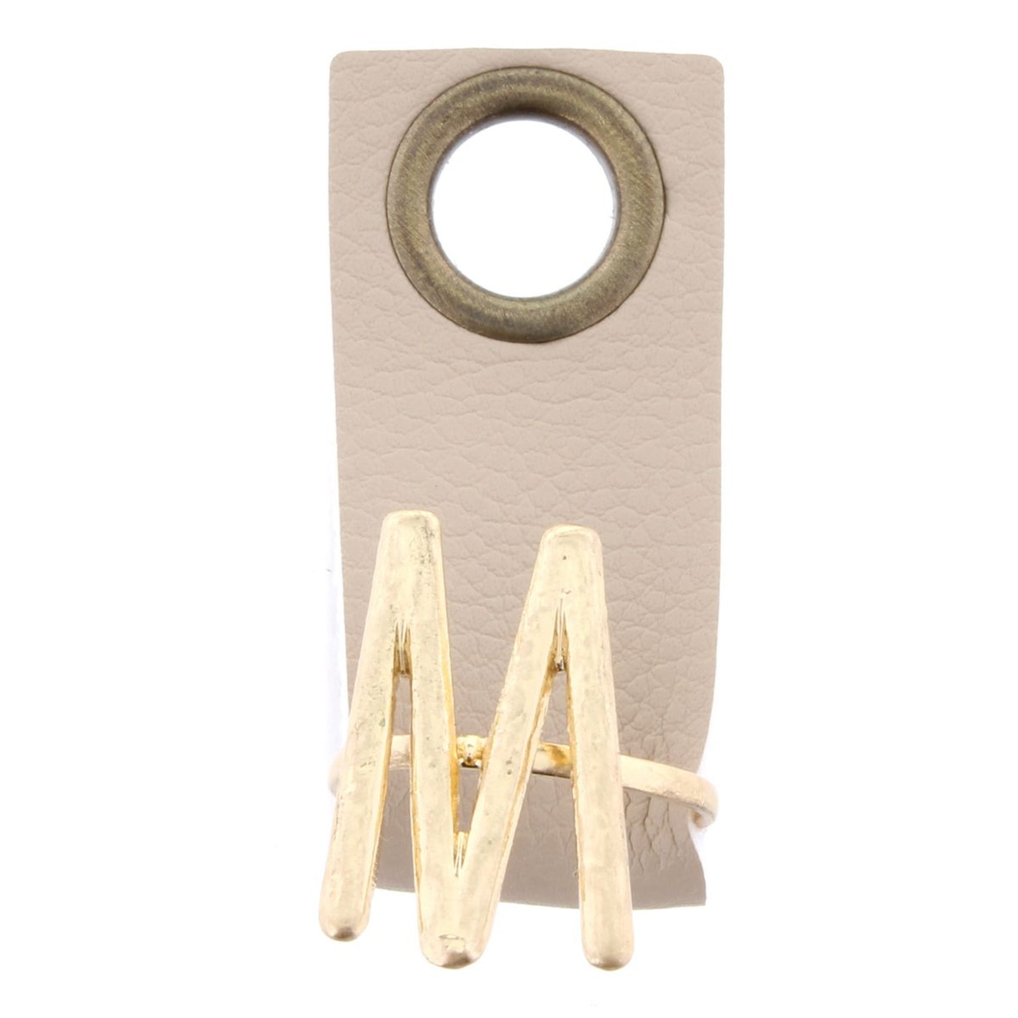 M Initial Adjustable Ring