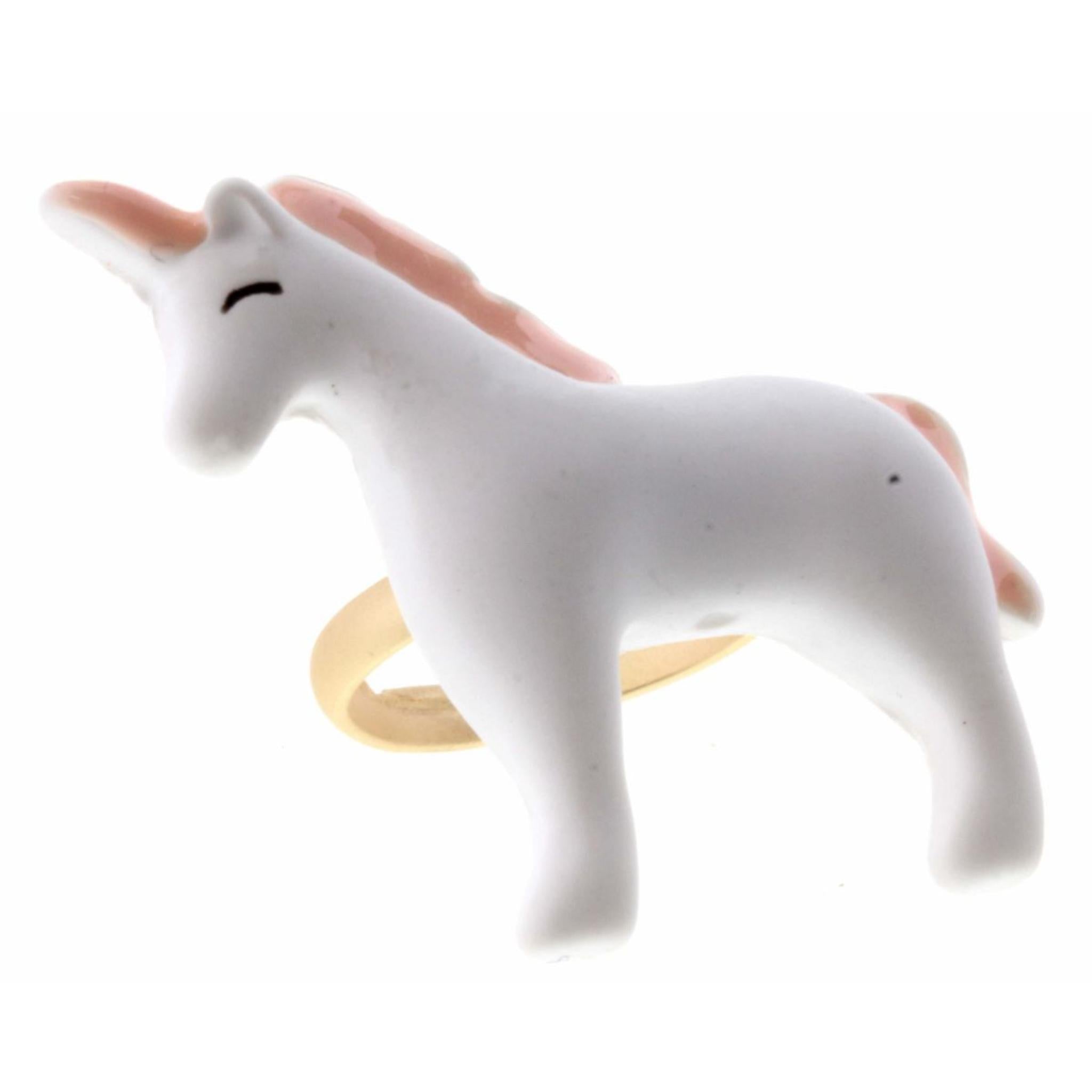 Kids Polymer Unicorn Adjustable Ring