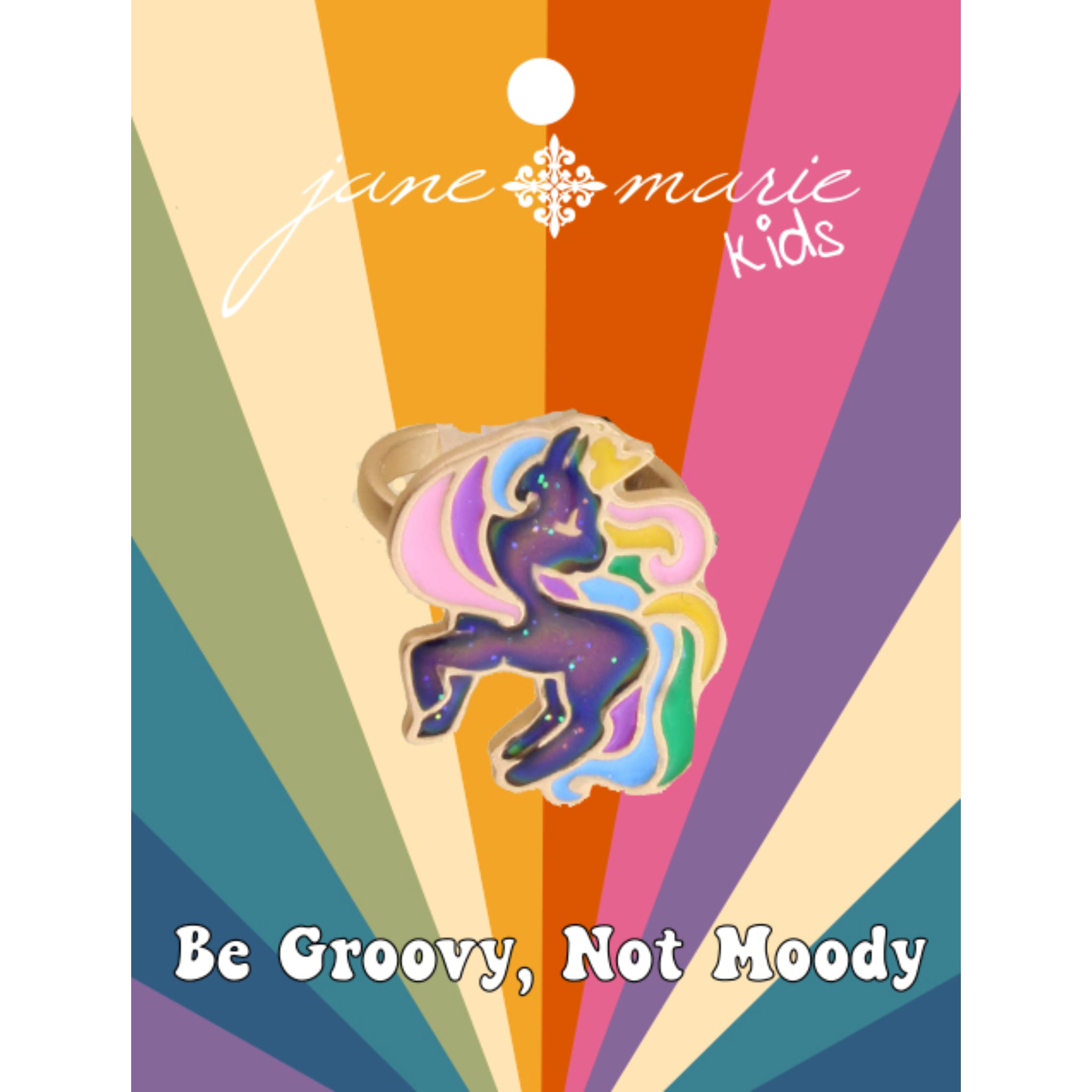 Kids Mood Changing Unicorn with Multi Colored Mane Kids Ring
