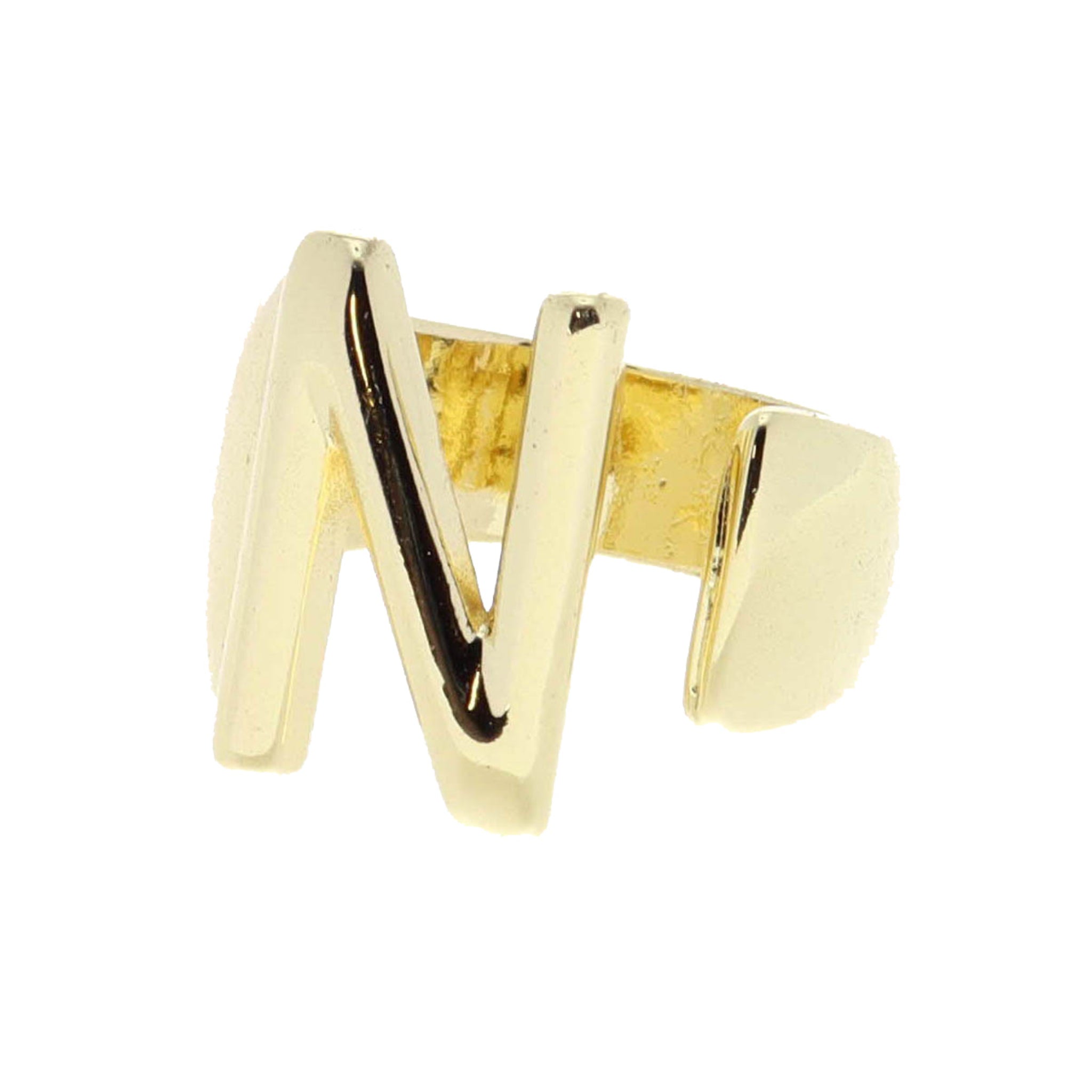 Gold Initial "N" Wrap Ring