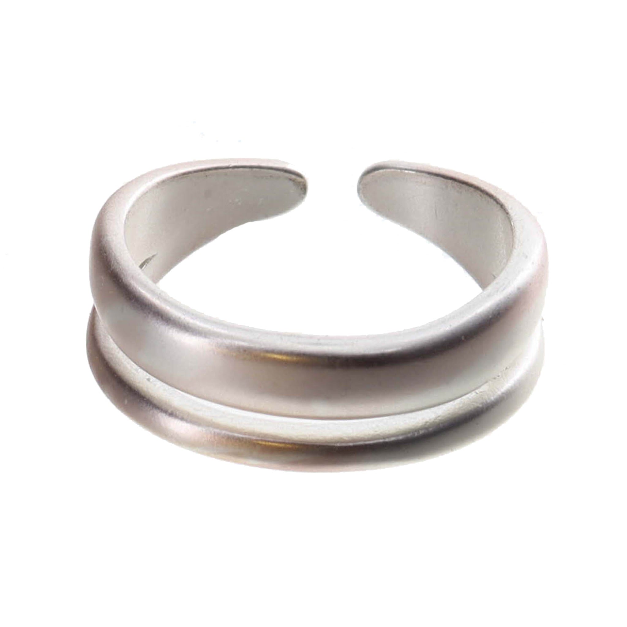 Silver Double Band Faux Stack Ring