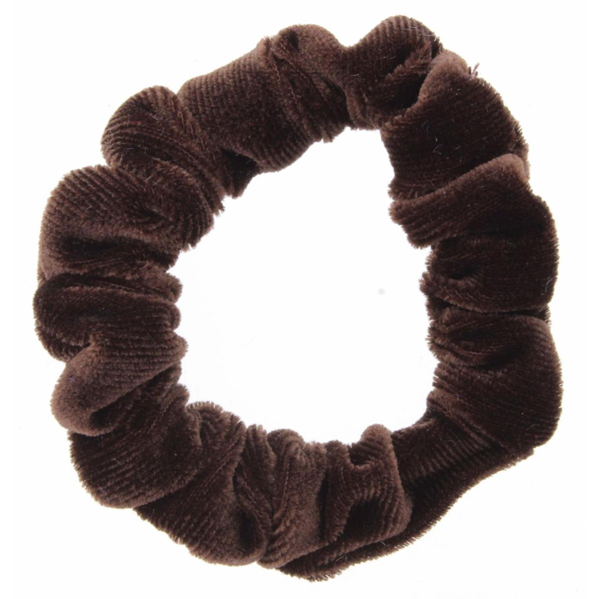 Dark Brown Velvet Small Scrunchie