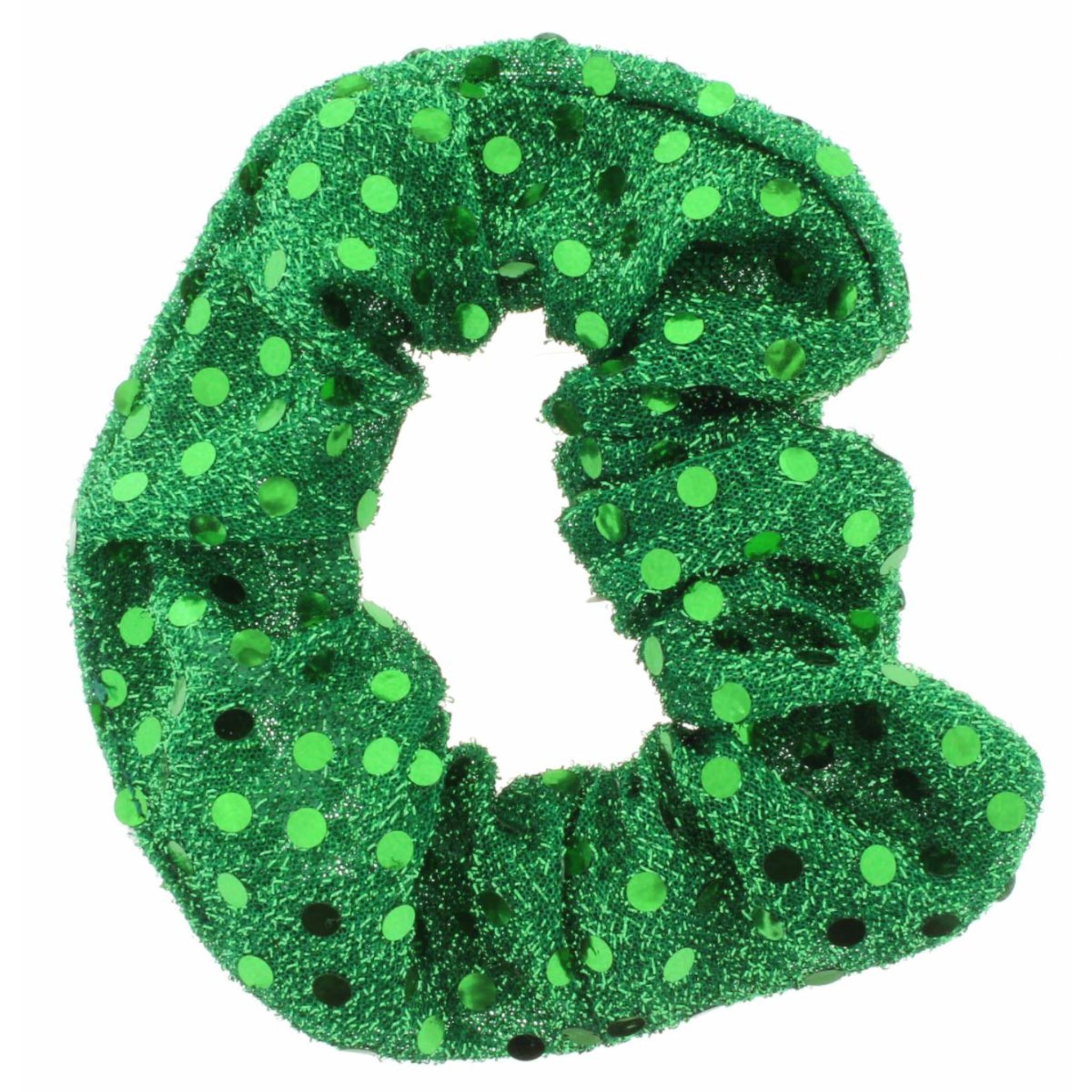 Kids Green Sequin Scrunchie