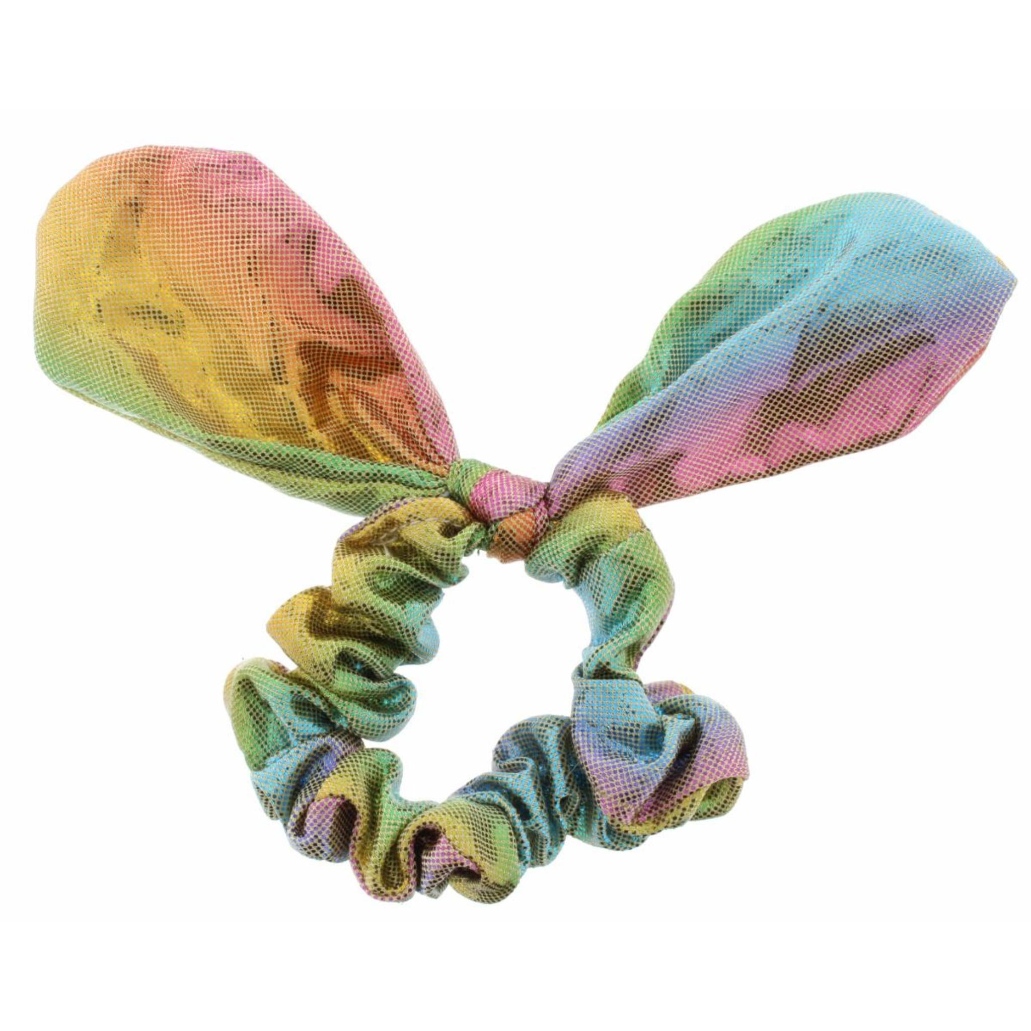 Kids Light Rainbow Metallic with Ties Scrunchie