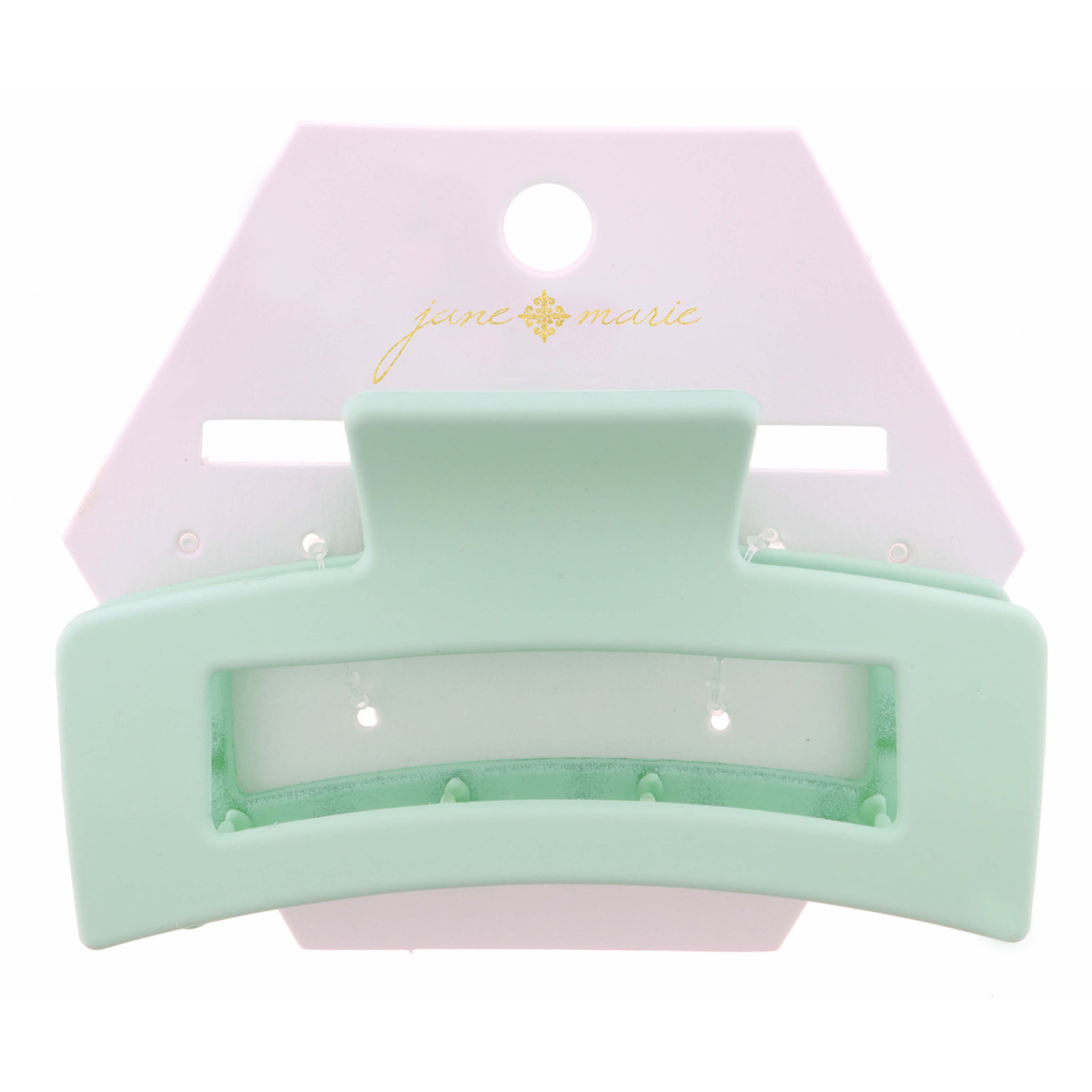 Large Mint Rectangle Claw Hair Clip