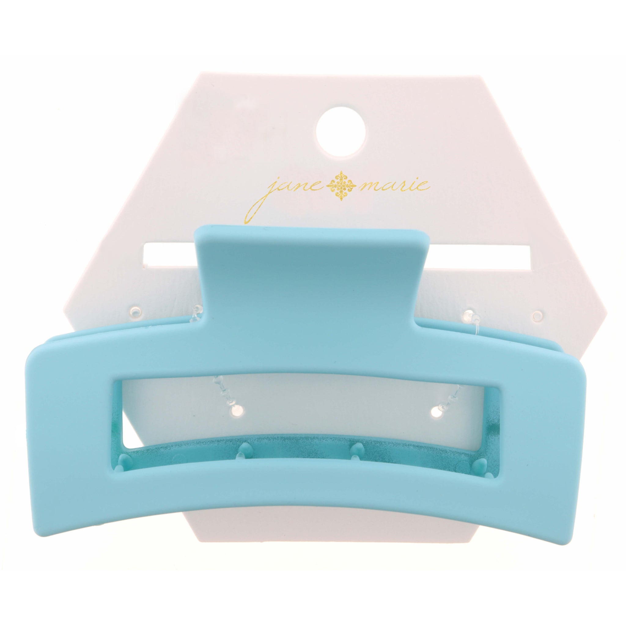 Large Light Blue Rectangle Claw Hair Clip