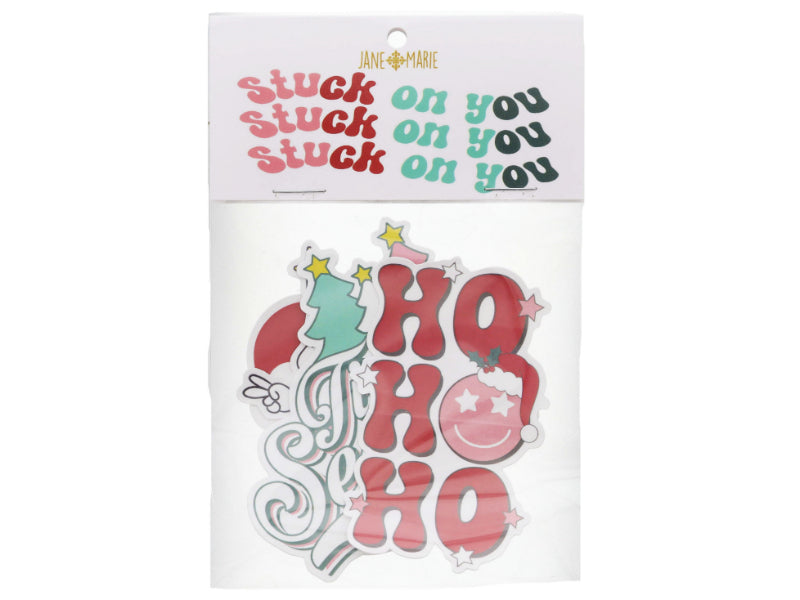 Set of 4 Retro Christmas Stickers