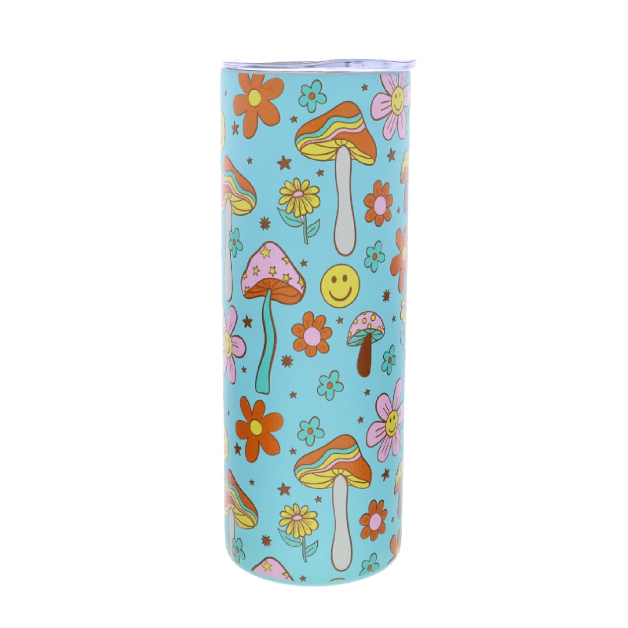 Totally Happy 20 Oz. Skinny Tumbler With Lid And Straw