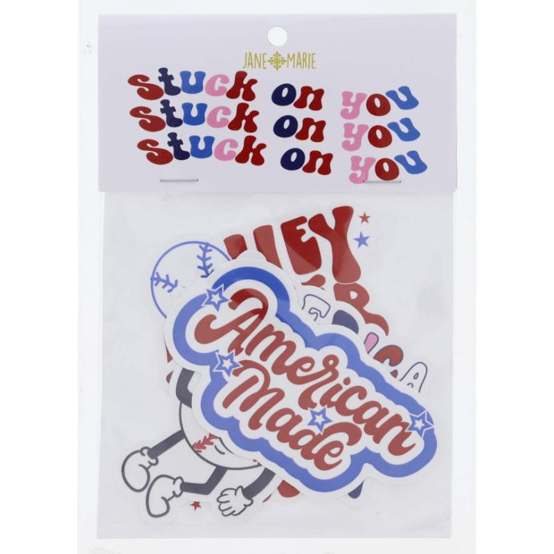 Set of 4 Stickers, American Baseball