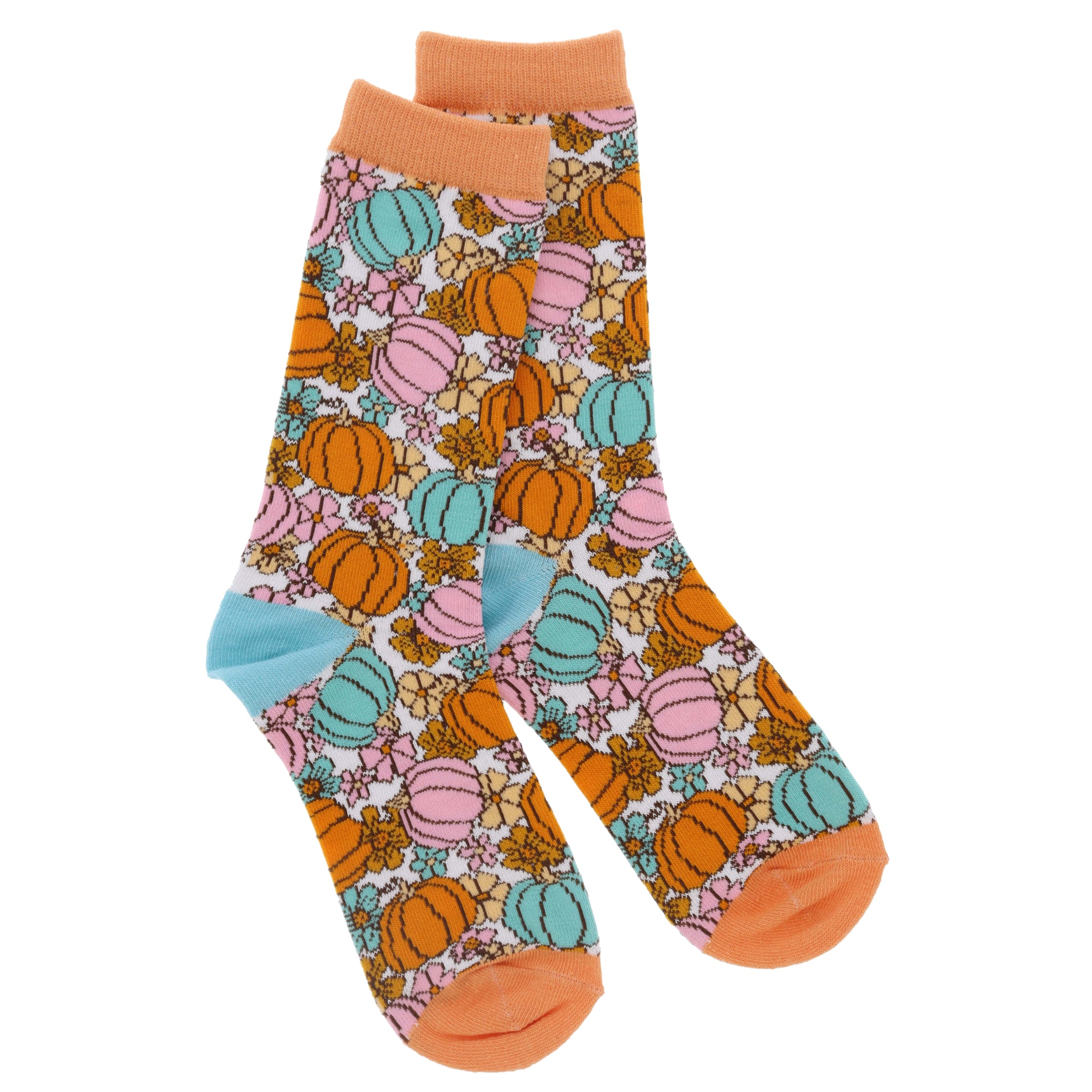 Thankful Pumpkin Tall Sock