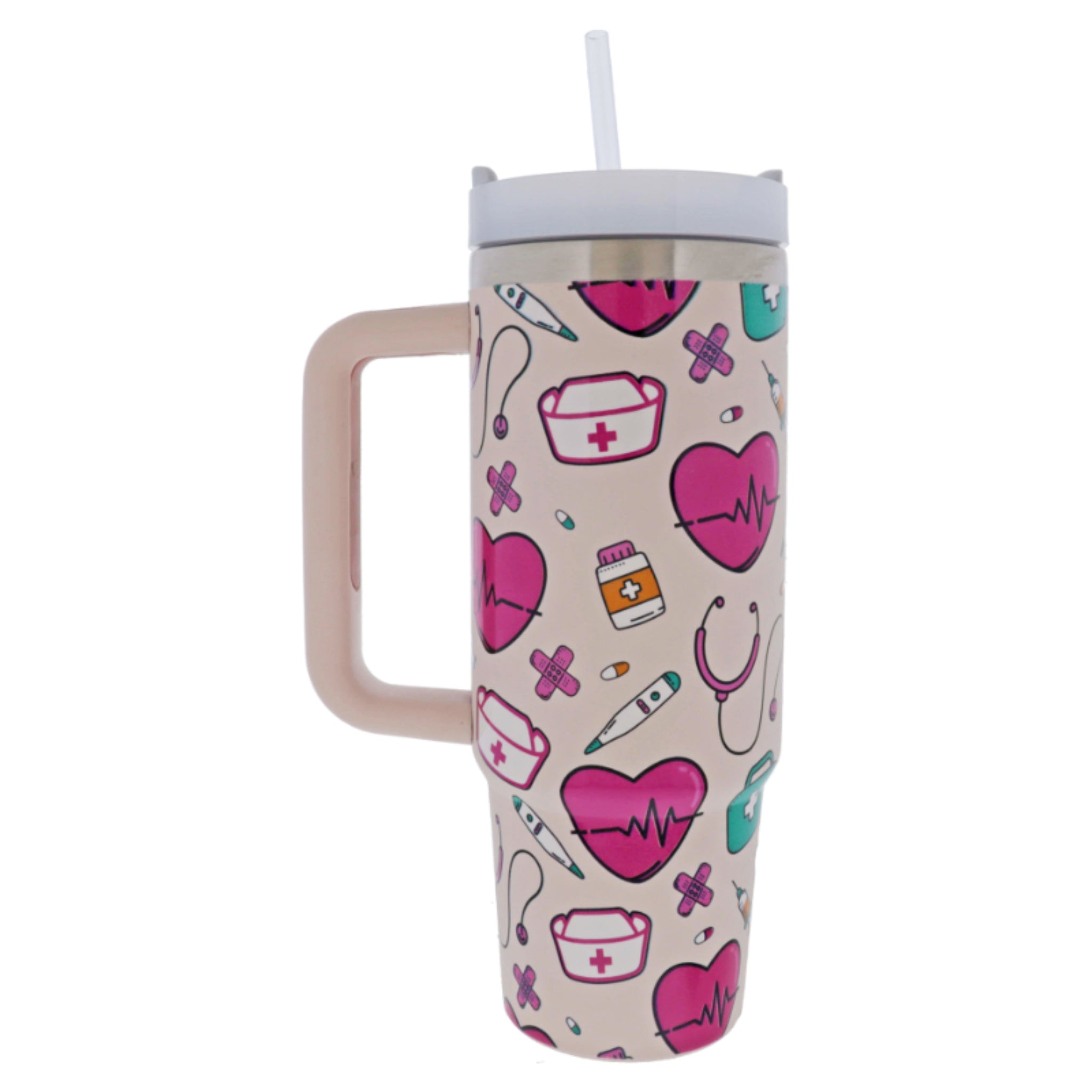 In My Nurse Era 30 Oz. Tumbler With Straw and Handle