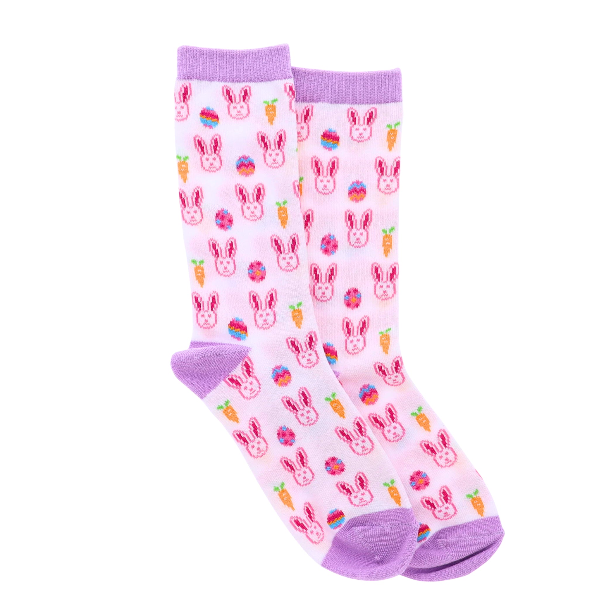 Hoppy Easter Bunny Tall Socks - One Size Crew Socks | Jane Marie
