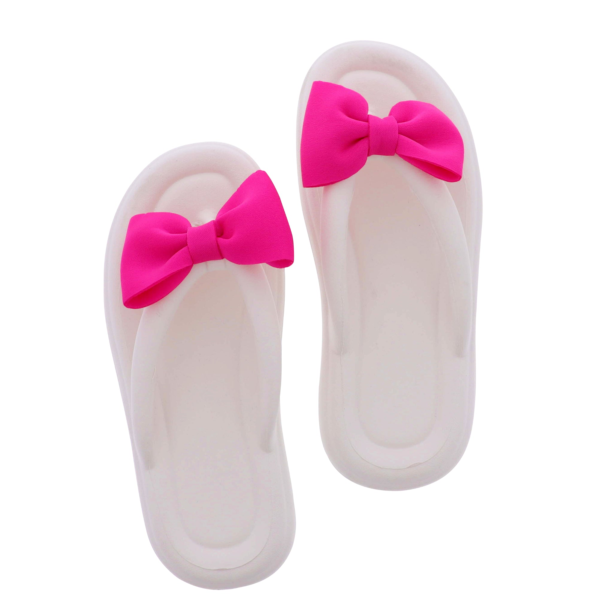 White with Hot Pink Flip Flop Assortment