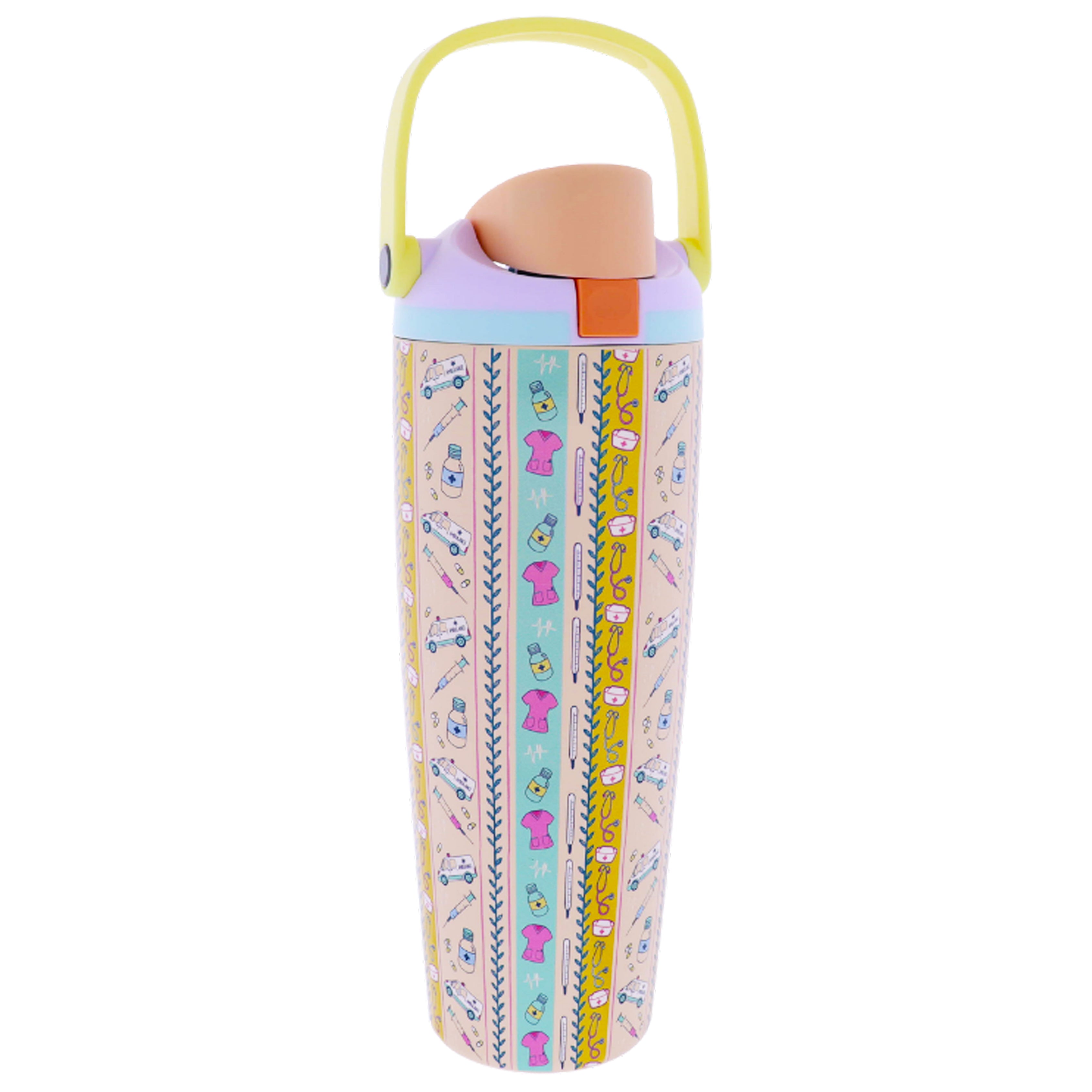 Always on Call 30 Oz. Water Bottle with Bucket Handle and Straw Cap
