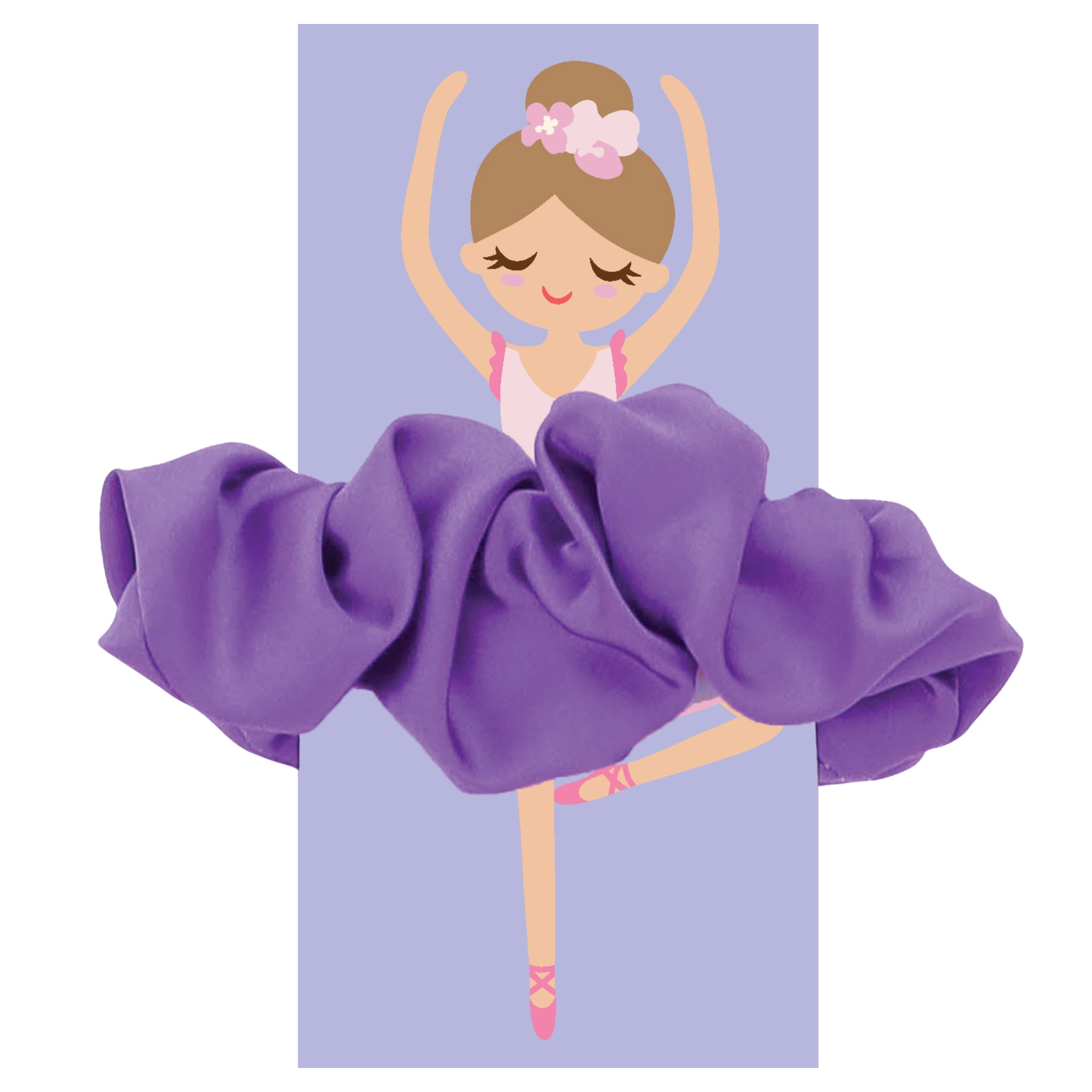 Kids Purple Satin Scrunchie