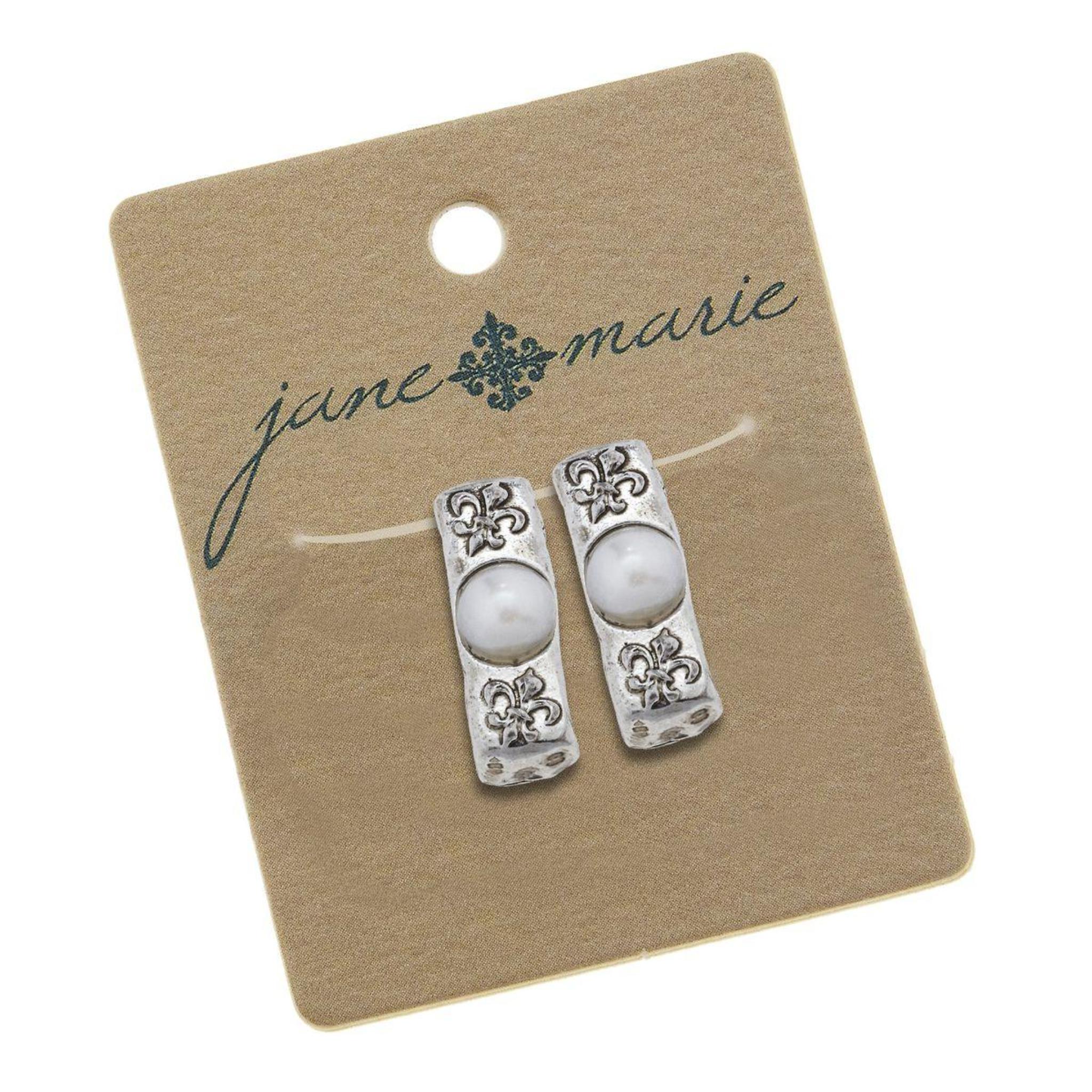 Ivory Stone on Silver Jane Marie Logo Bracelet Slide