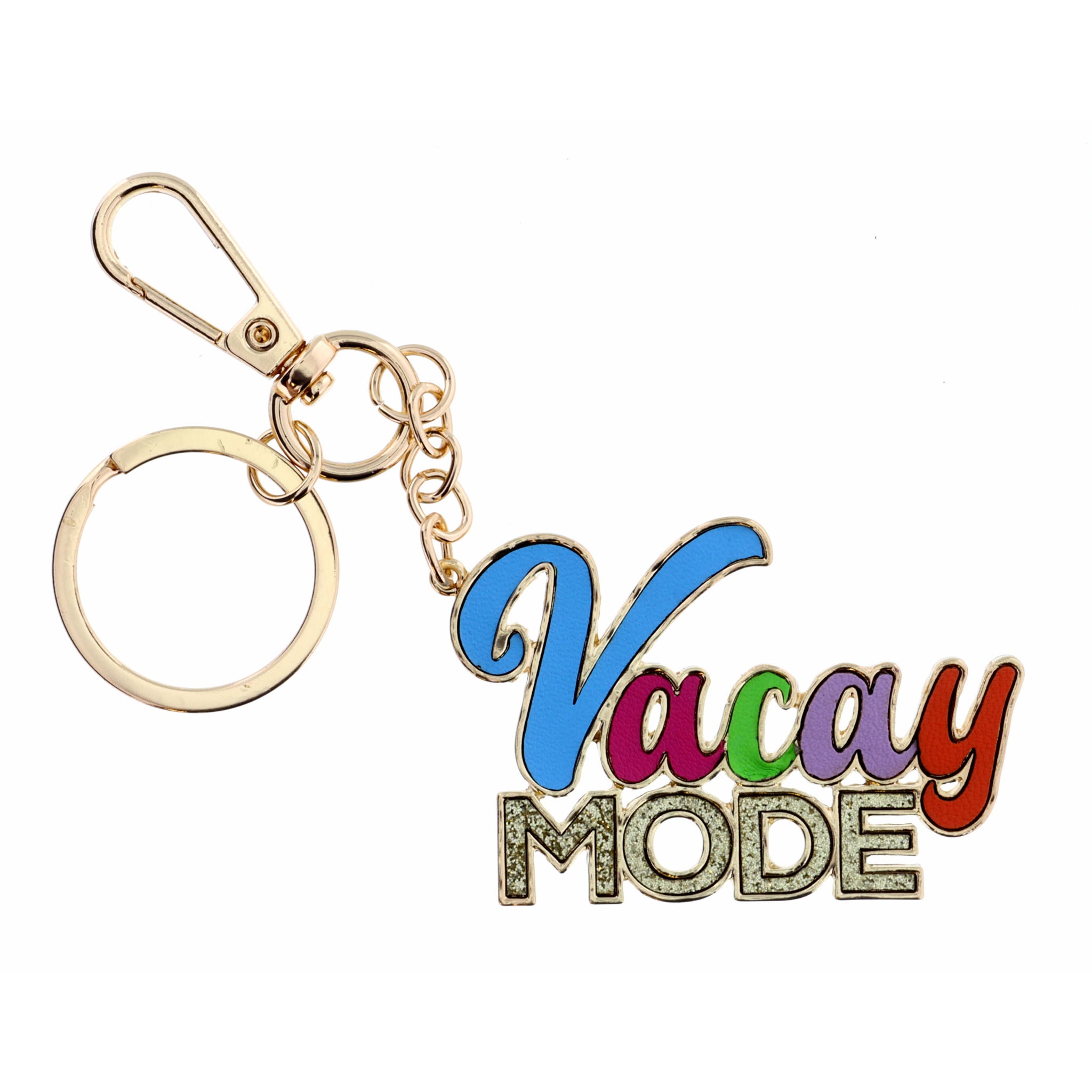 Vacay Mode Leather Keychain