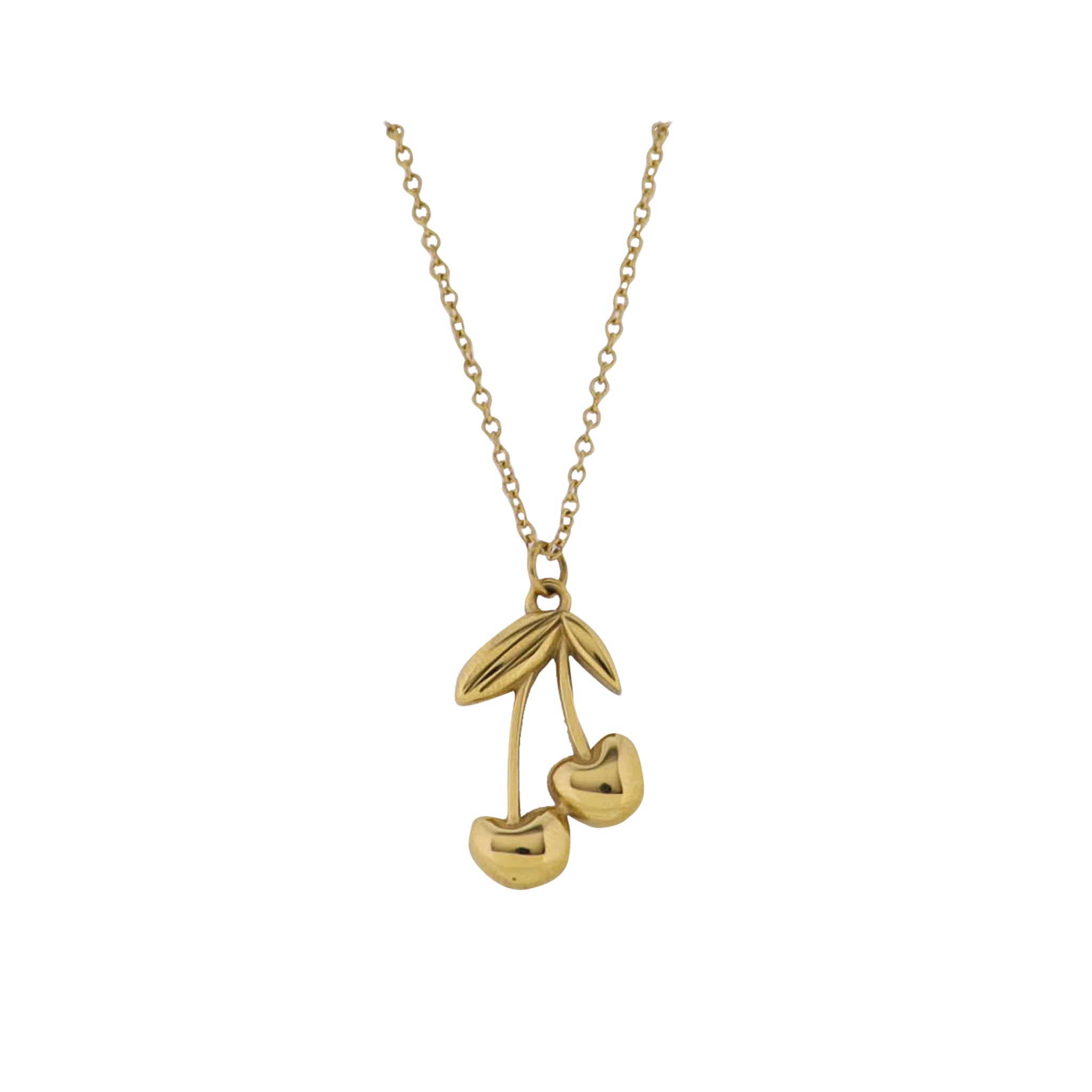 18K Gold Plated Gold Cherries Necklace