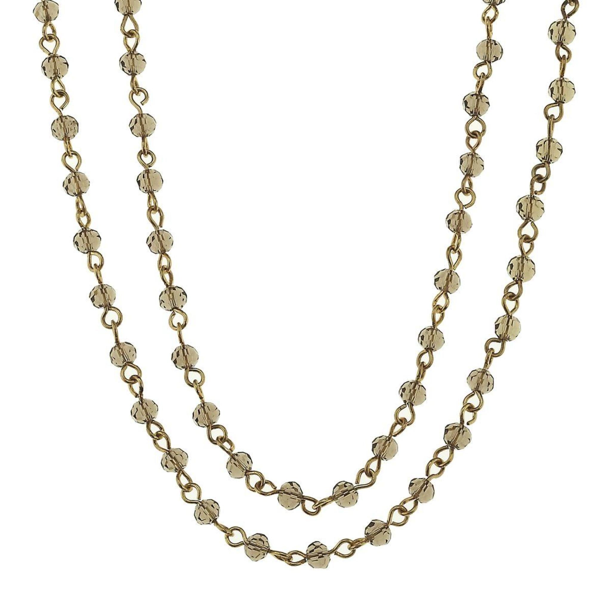 Antique Gold and Black Diamond Linked Necklace