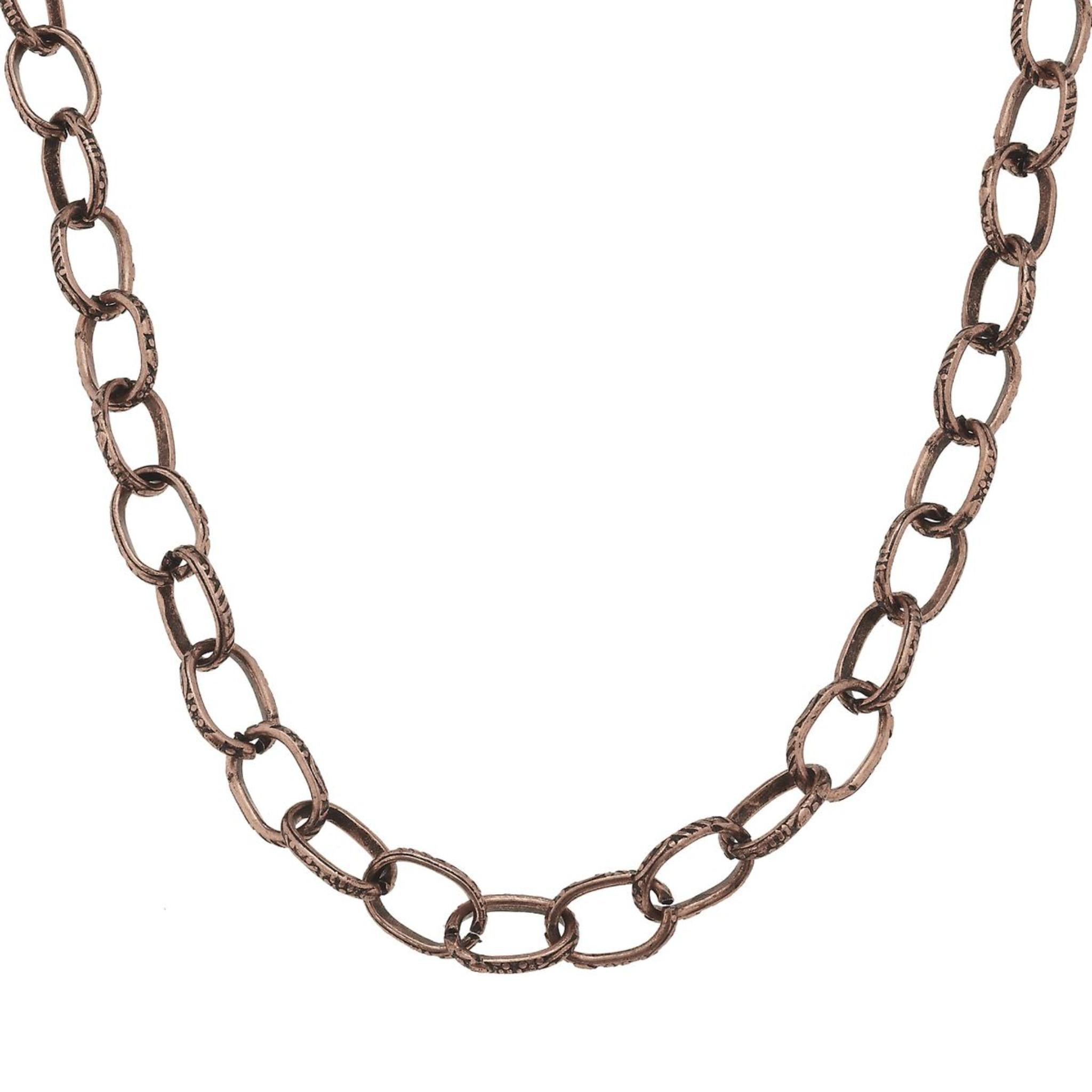 30" Copper Chain Link Necklace