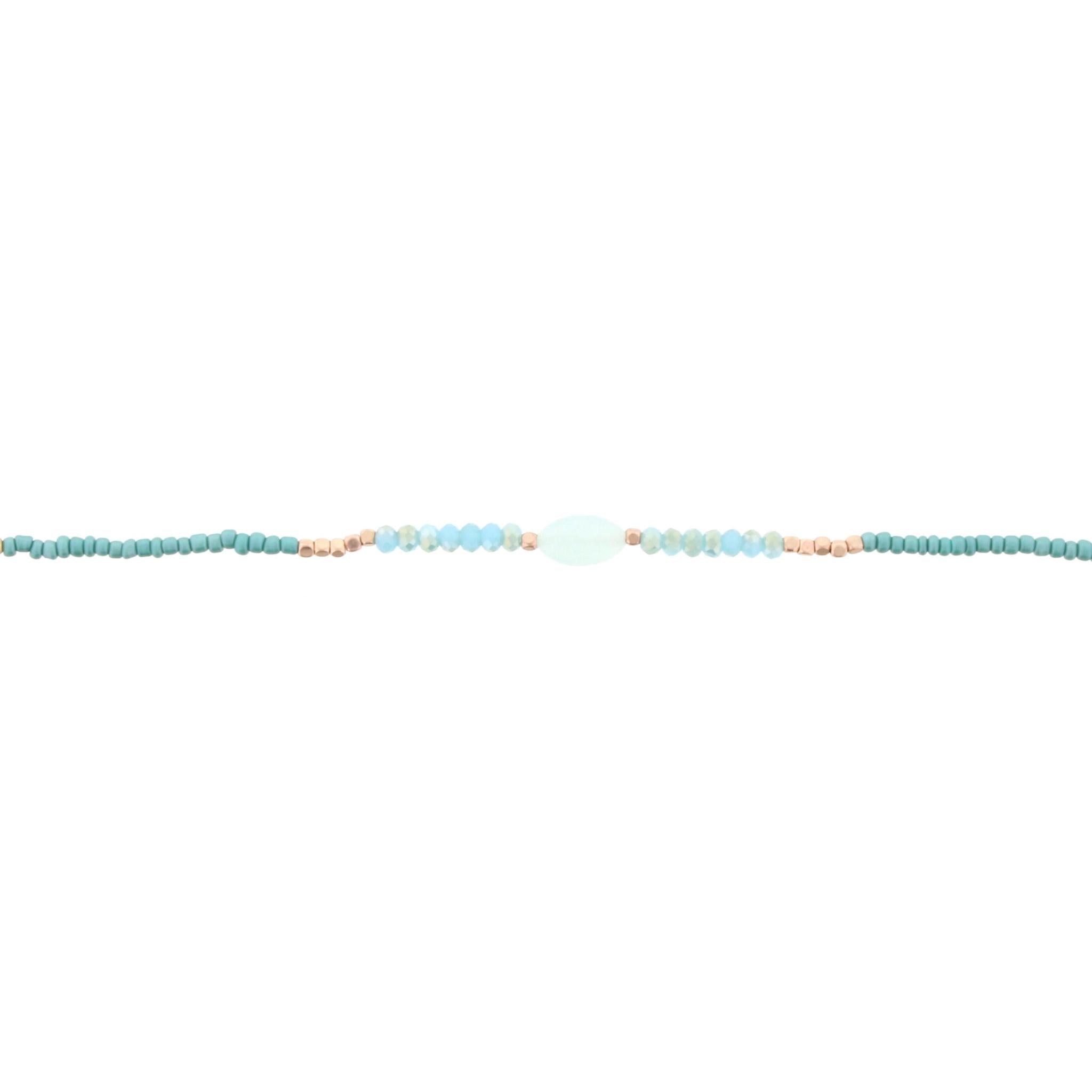 12" Kids Mint Choker Necklace with Mint Stone,2" Ext,