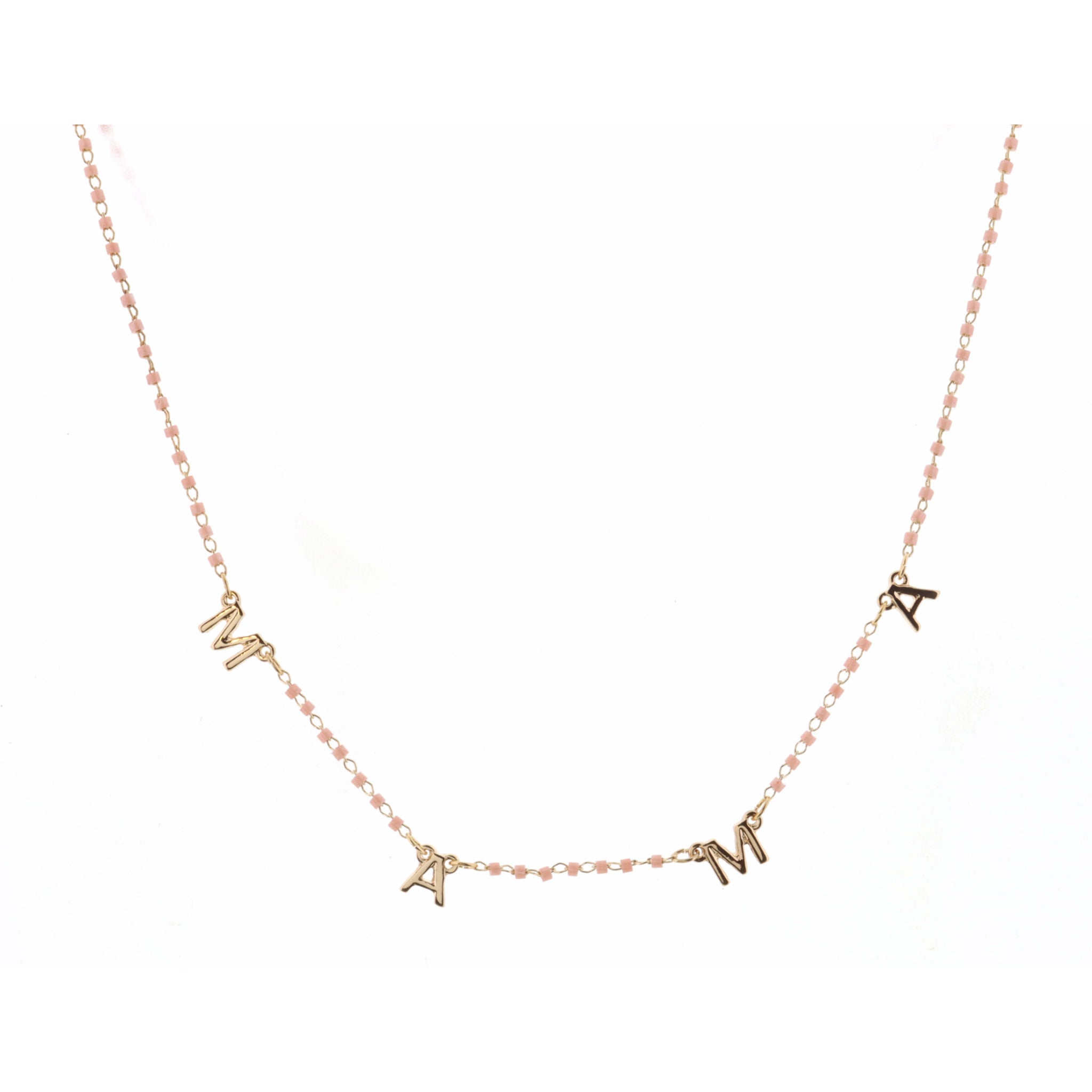 16" Faceted Pink Mama Necklace, 3" Ext