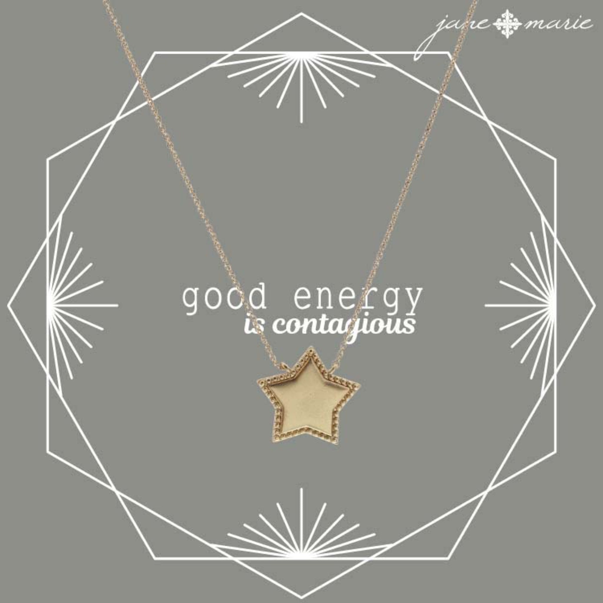 16" Gold  Star with Raised Stud Accents Necklace, 3" Ext