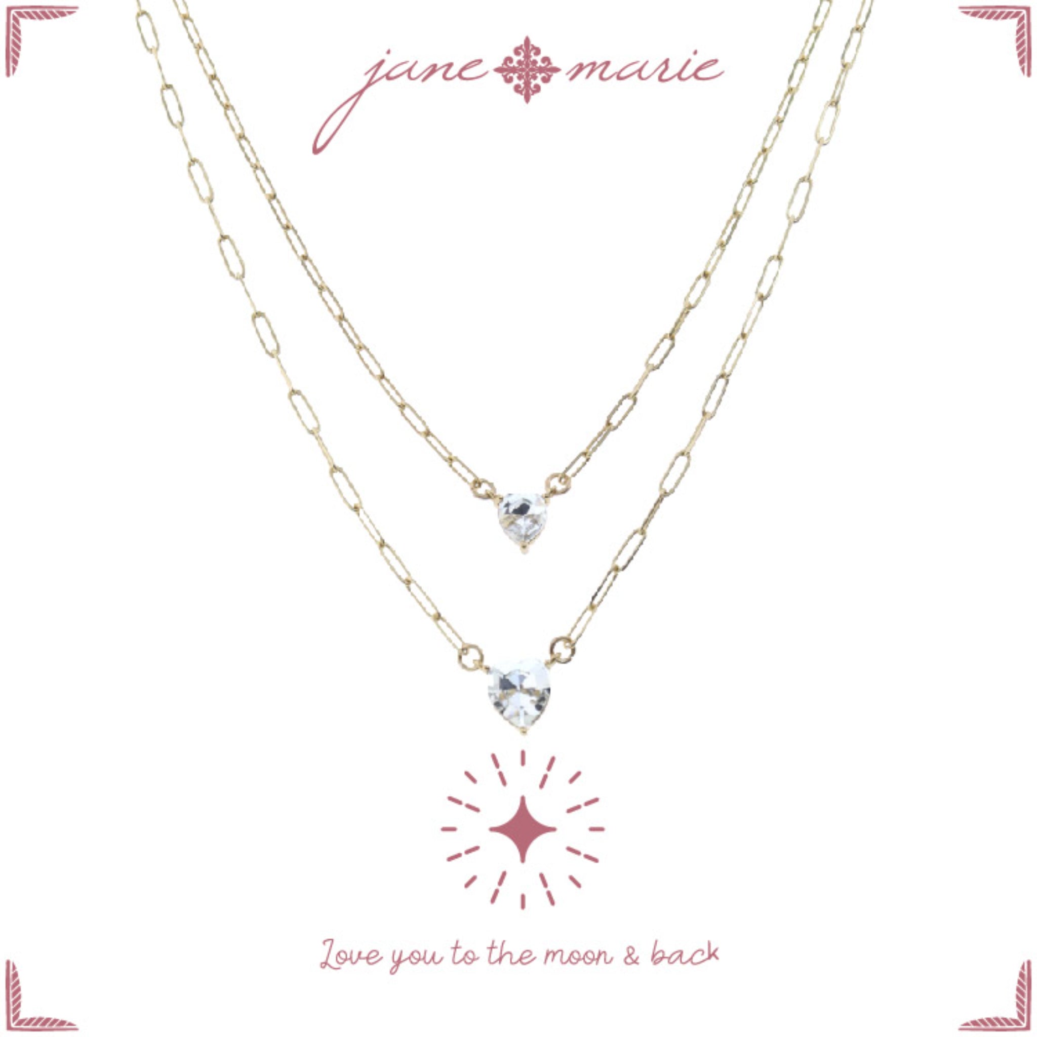 Kids 14", 16" Mom + Daughter Set, Hearts Necklace, 3" Ext