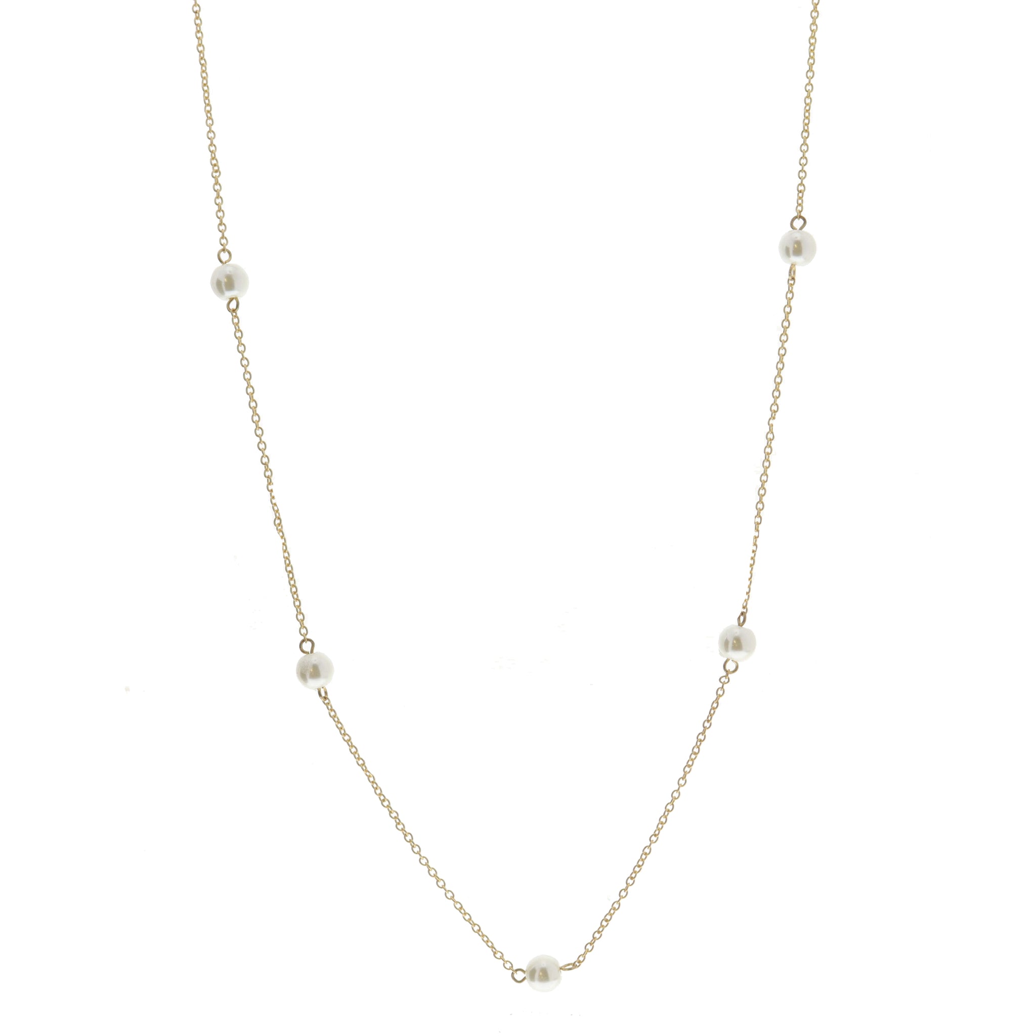 Multi Mini Pearl Drops Necklace