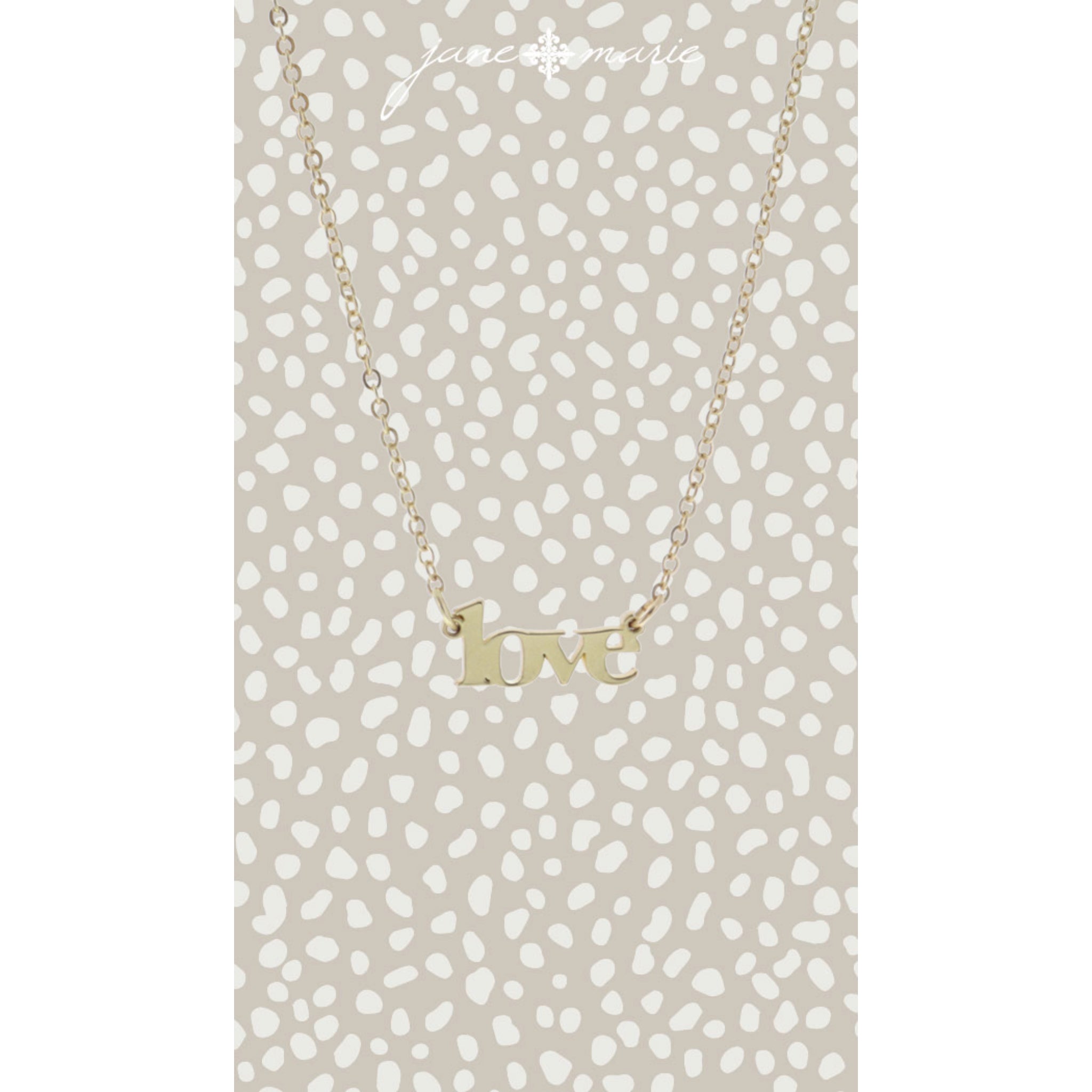 Gold "love" Bar Necklace